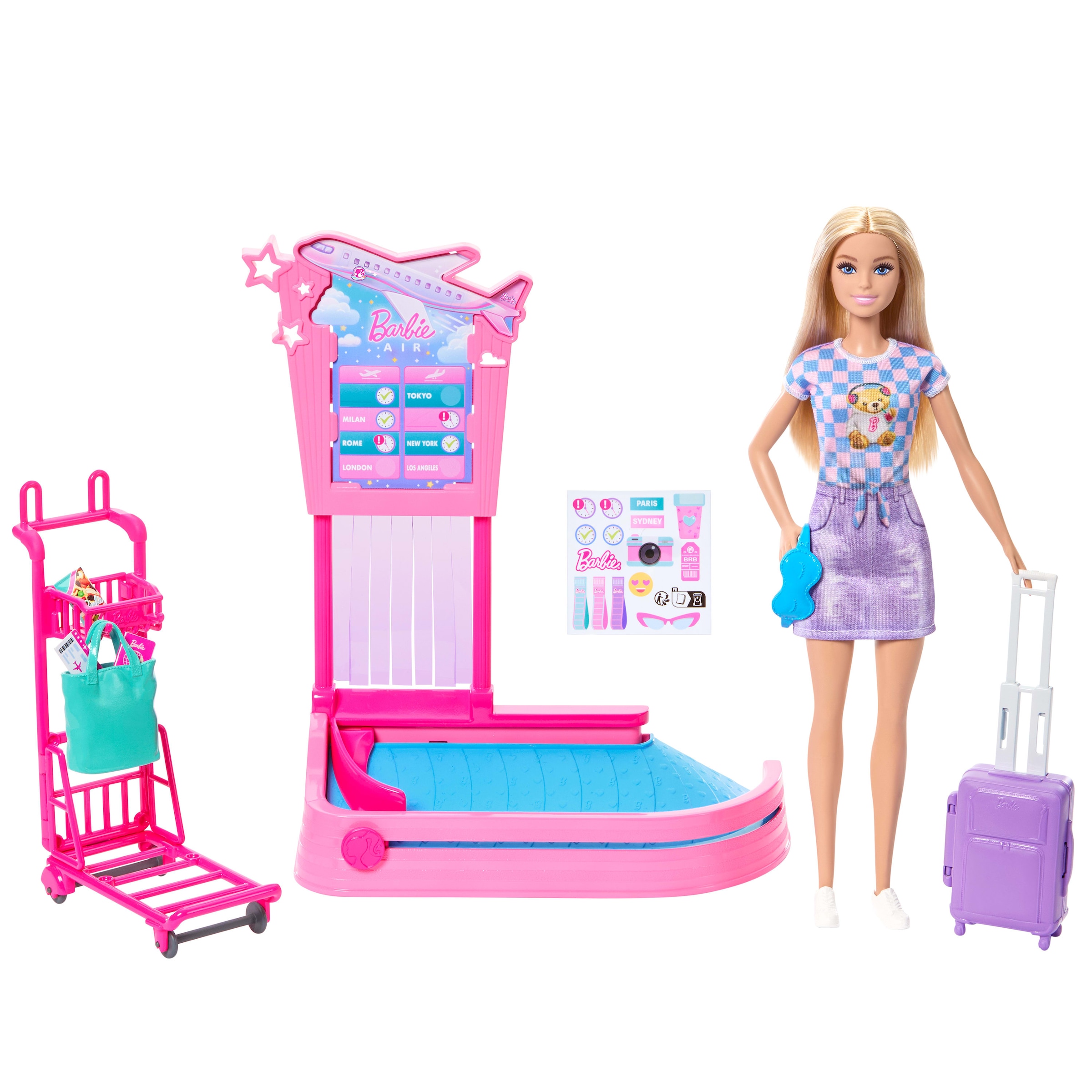 Barbie Anziehpuppe »Barbie Kofferband Spielset mit Puppe Malibu«