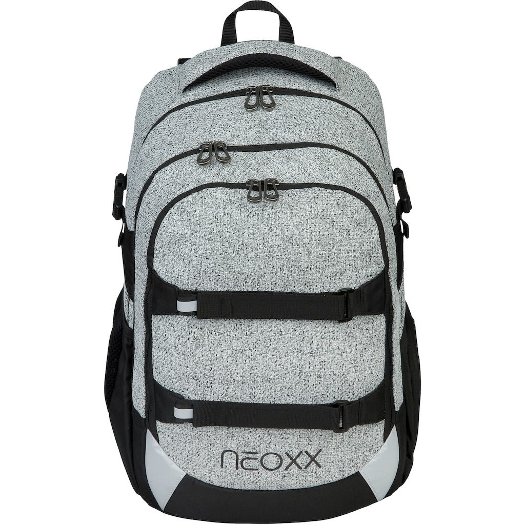 neoxx Schulrucksack »Active, Wool the World«, reflektierende Details, aus recycelten PET-Flaschen