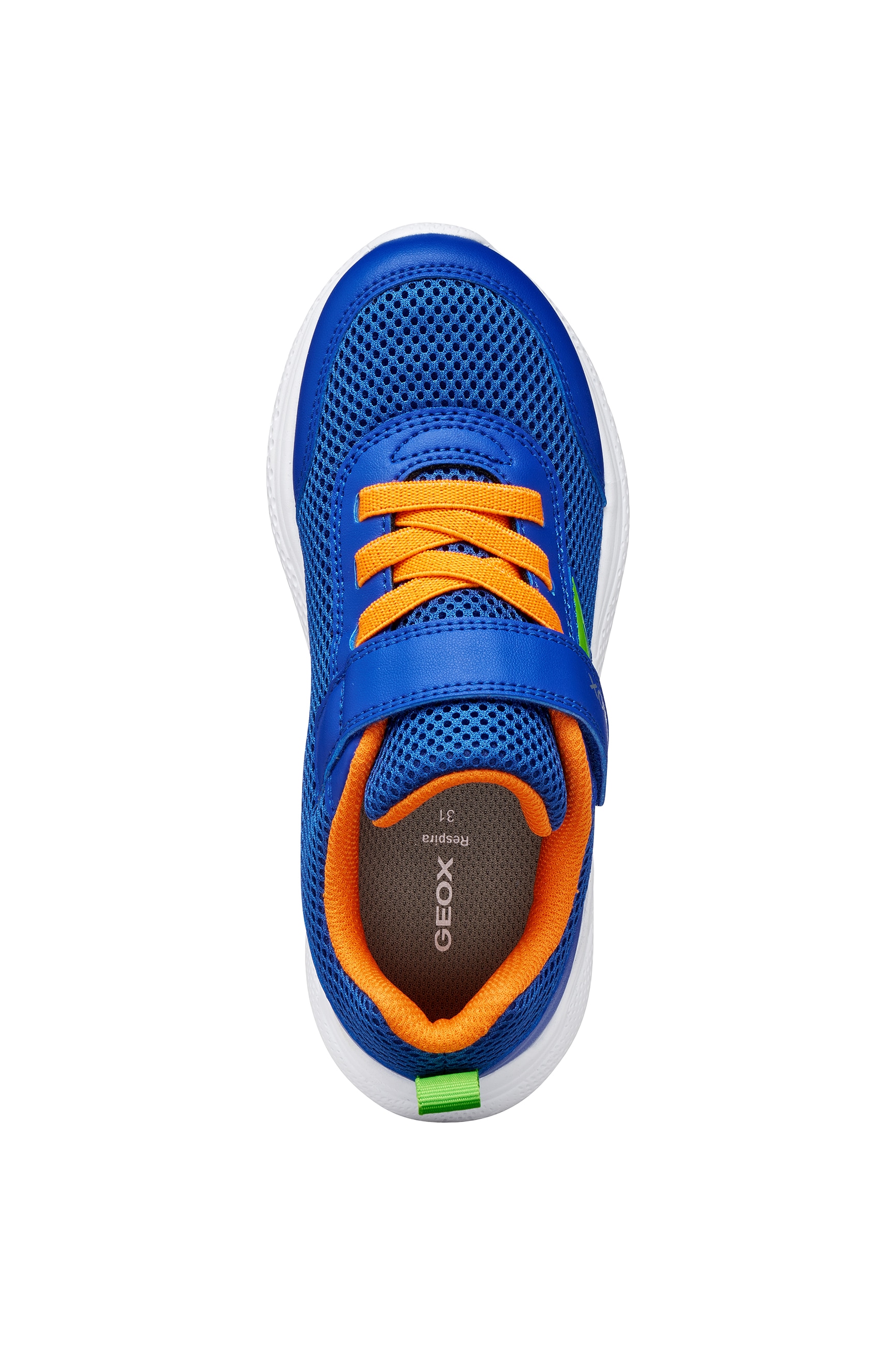 Geox Sneaker »J SPRINTYE BOY«  Halbschuh mit bunten Besätzen, Größenschablone zum Download