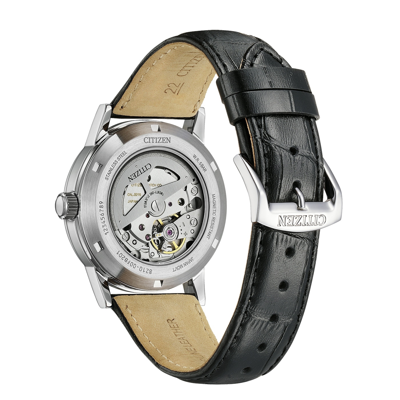 Citizen Automatikuhr »Automatik Classic« Armbanduhr, Herrenuhr, Lederarmband, analog, Big Date