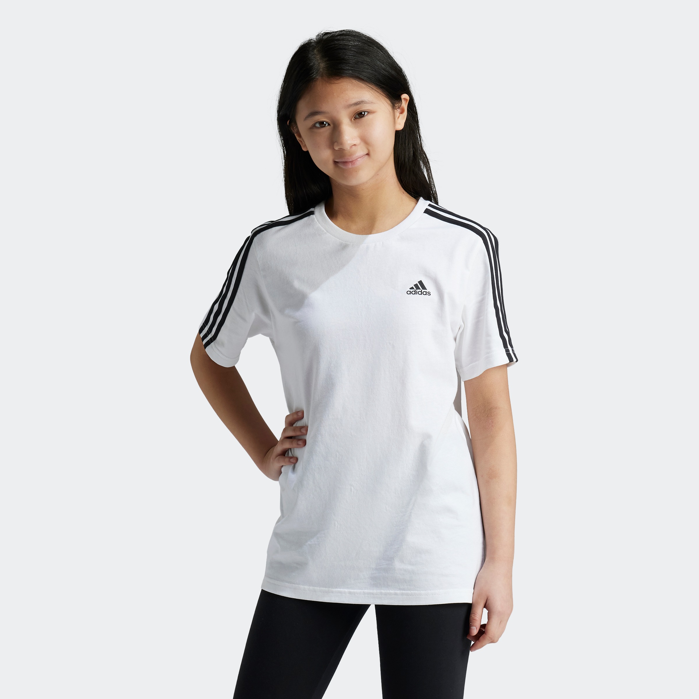 adidas Sportswear T-Shirt »ESSENTIALS 3-STREIFEN COTTON LOOSE FIT BOYFRIEND«