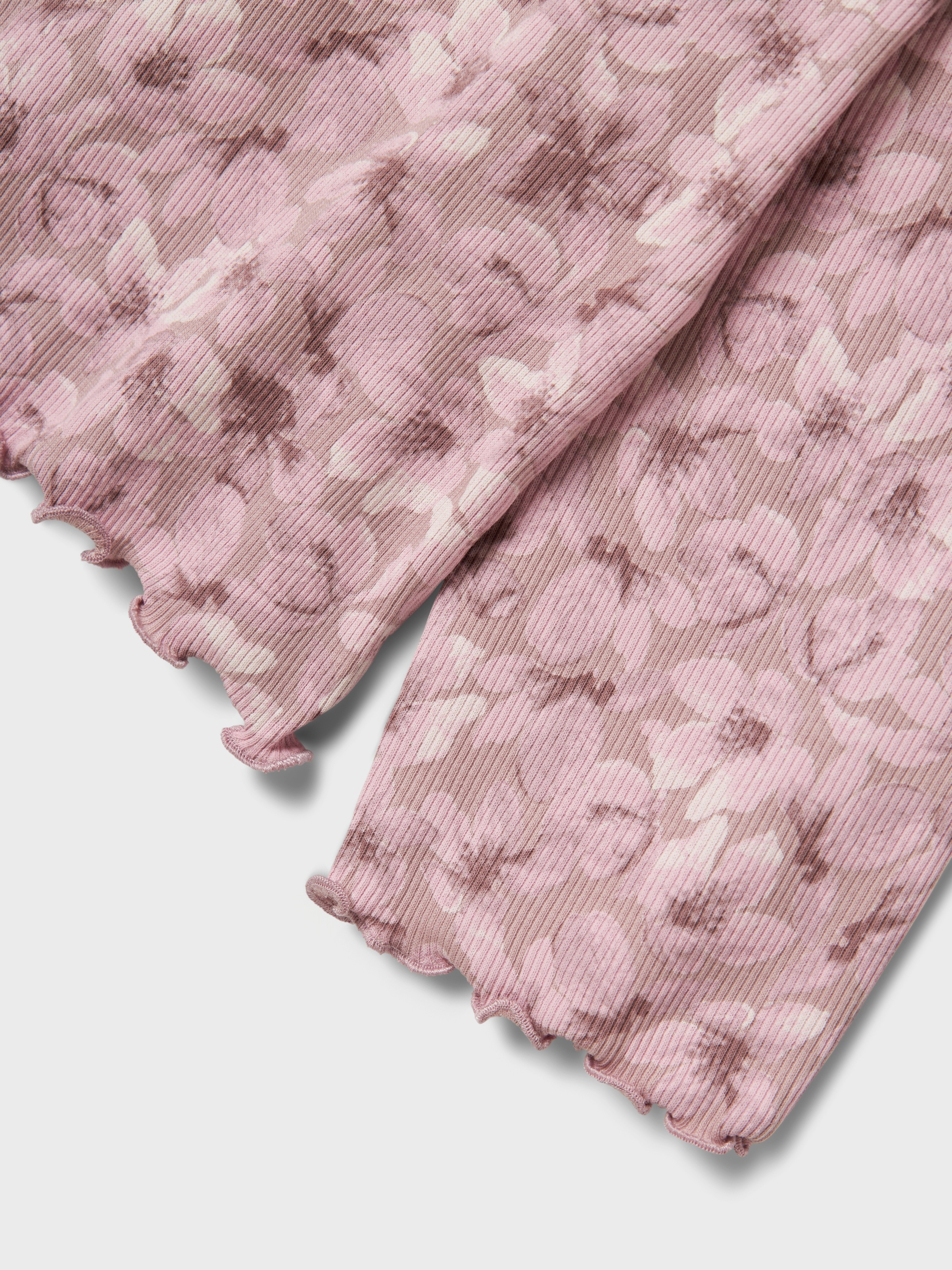 Name It Schlafanzug »NKFNIGHTSET MAUVE FLOWER LOOSE RIB NOOS«