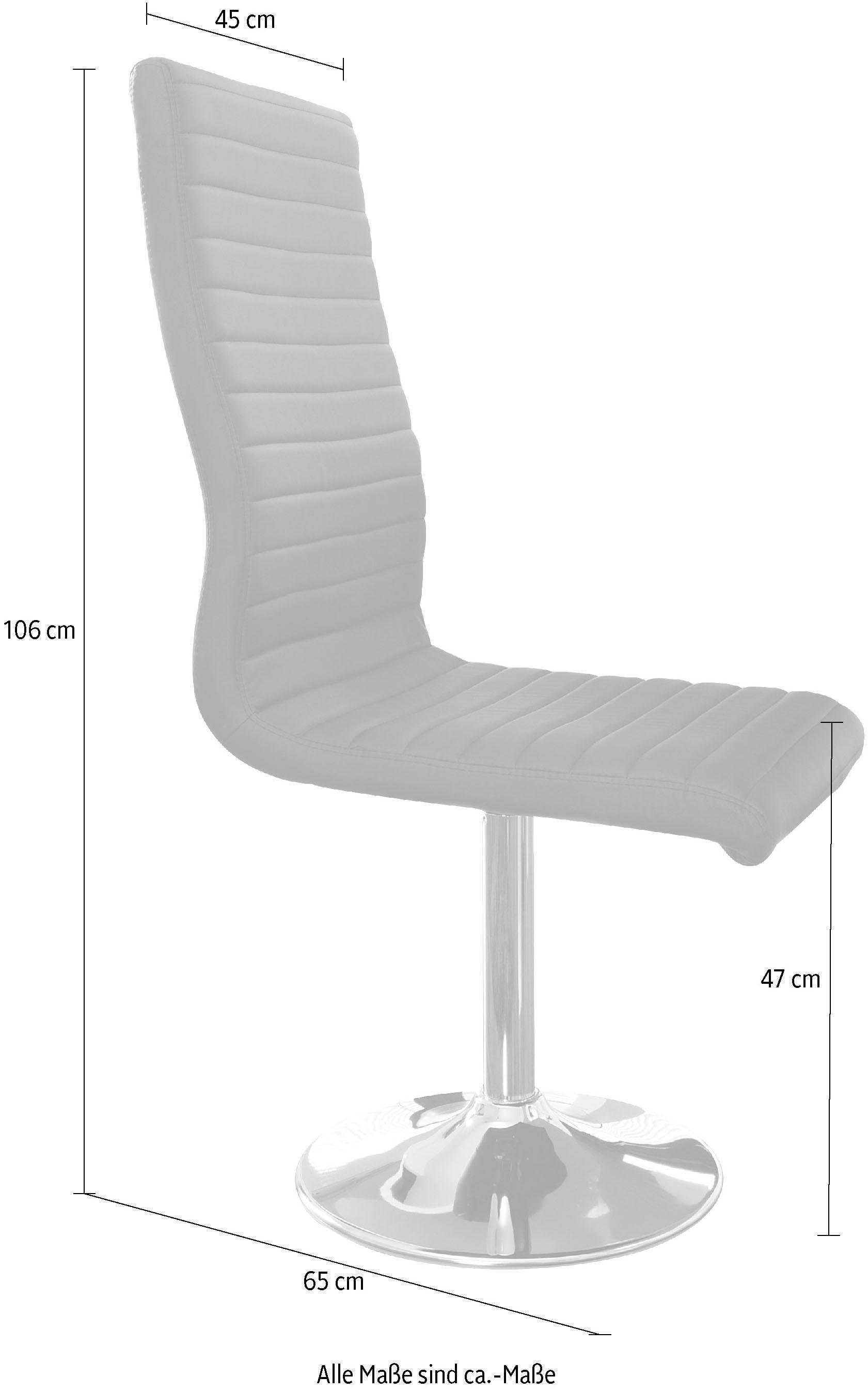 SalesFever Esszimmerstuhl »Komfortabler Armlehnstuhl zum Relaxen« (Set) 4 Stk.mit Drehfunktion