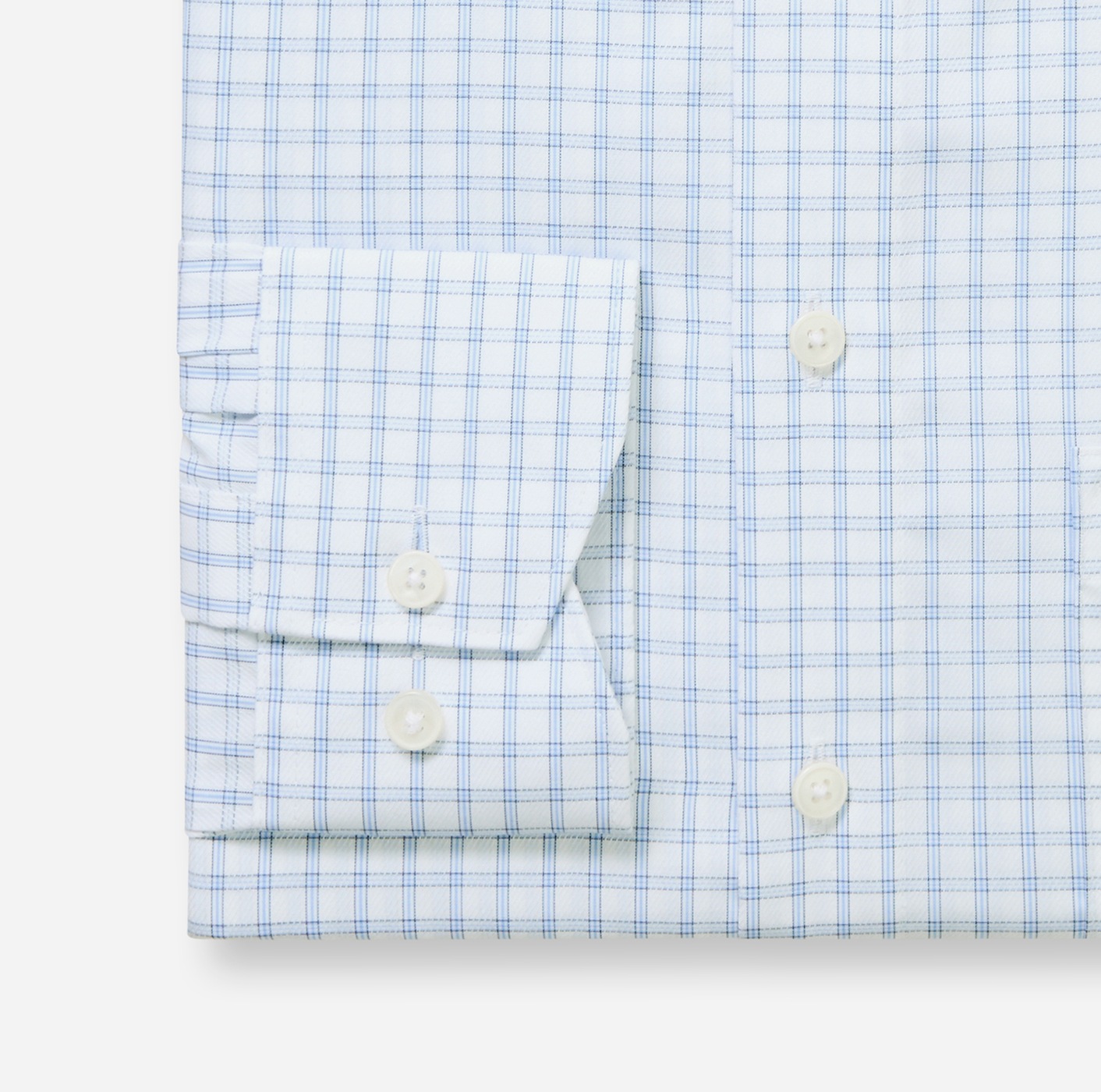 OLYMP Langarmhemd Businesshemd, kariert, Button-down-Kragen, comfort fit, formbeständig