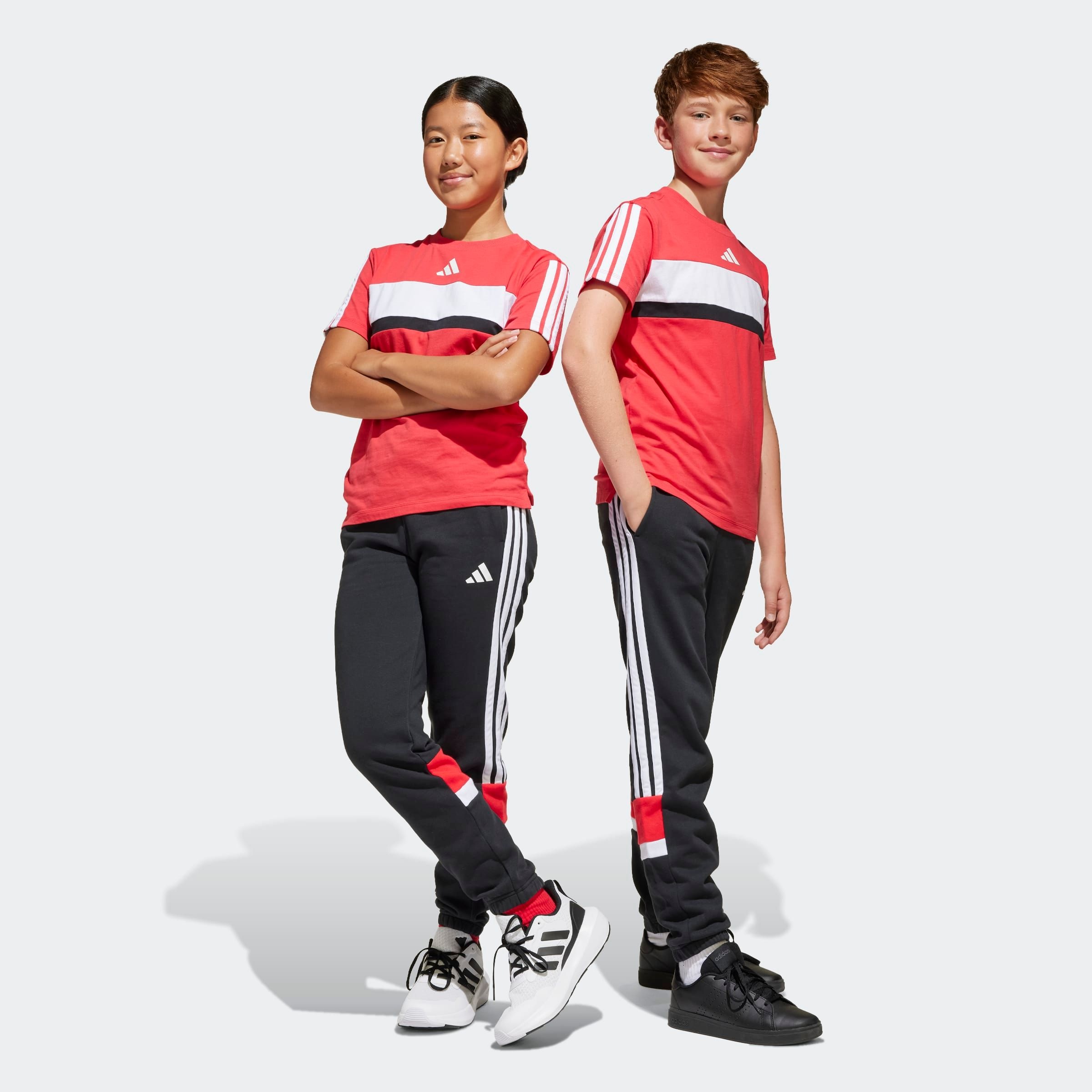 Adidas Sportswear Sporthose »J 3S TIB FL PT« in schwarz-weiß, Größe 164