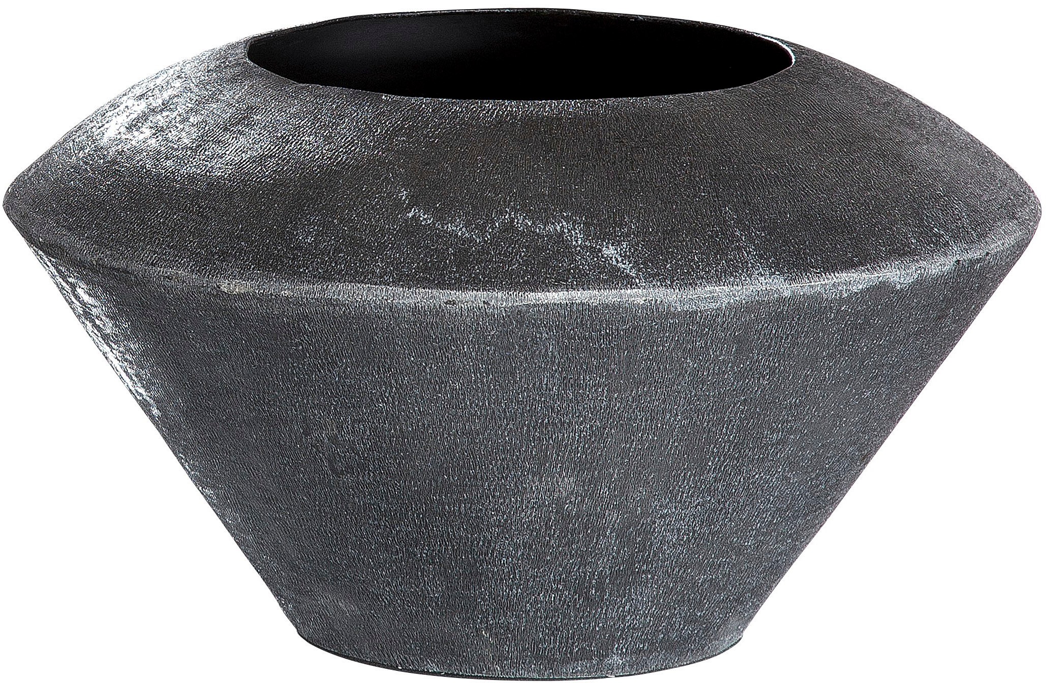 GILDE Übertopf »Pflanzgefäß Scuro, schwarz«, (1 St.), dekorativer Pflanztopf, handgefertigt, aus Metall, Wohnzimmer