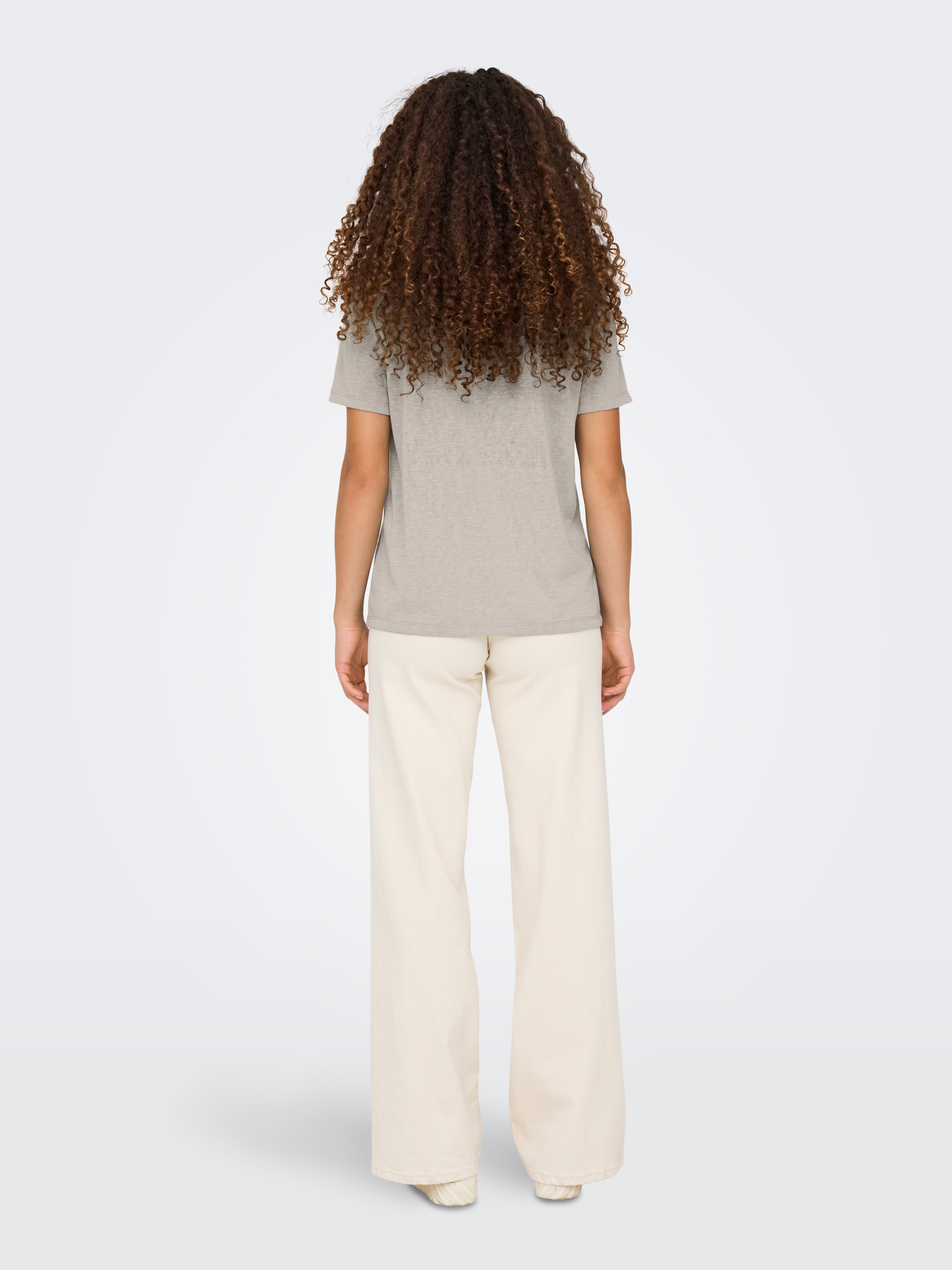 ONLY V-Shirt »ONLZOLA LIFE S/S V-NECK LACE TOP JRS«