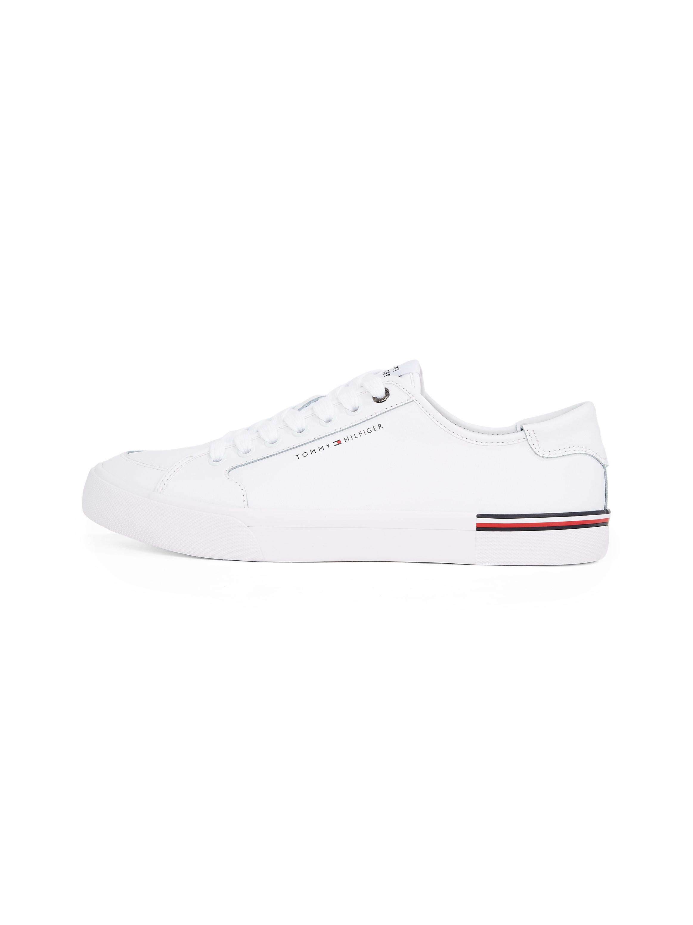 Tommy Hilfiger Sneaker »CORE CORPORATE VULC LEATHER«, Freizeitschuh, Halbschuh, Schnürer mit Logoschriftzug