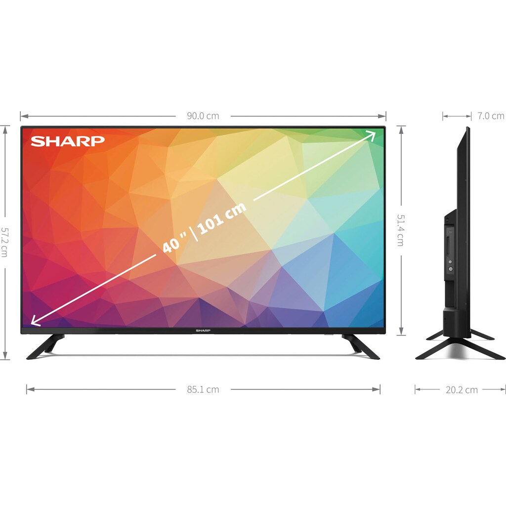 Sharp LED-Fernseher »2T-C40FGx«, 101 cm/40 Zoll, Full HD, Smart-TV-Android TV