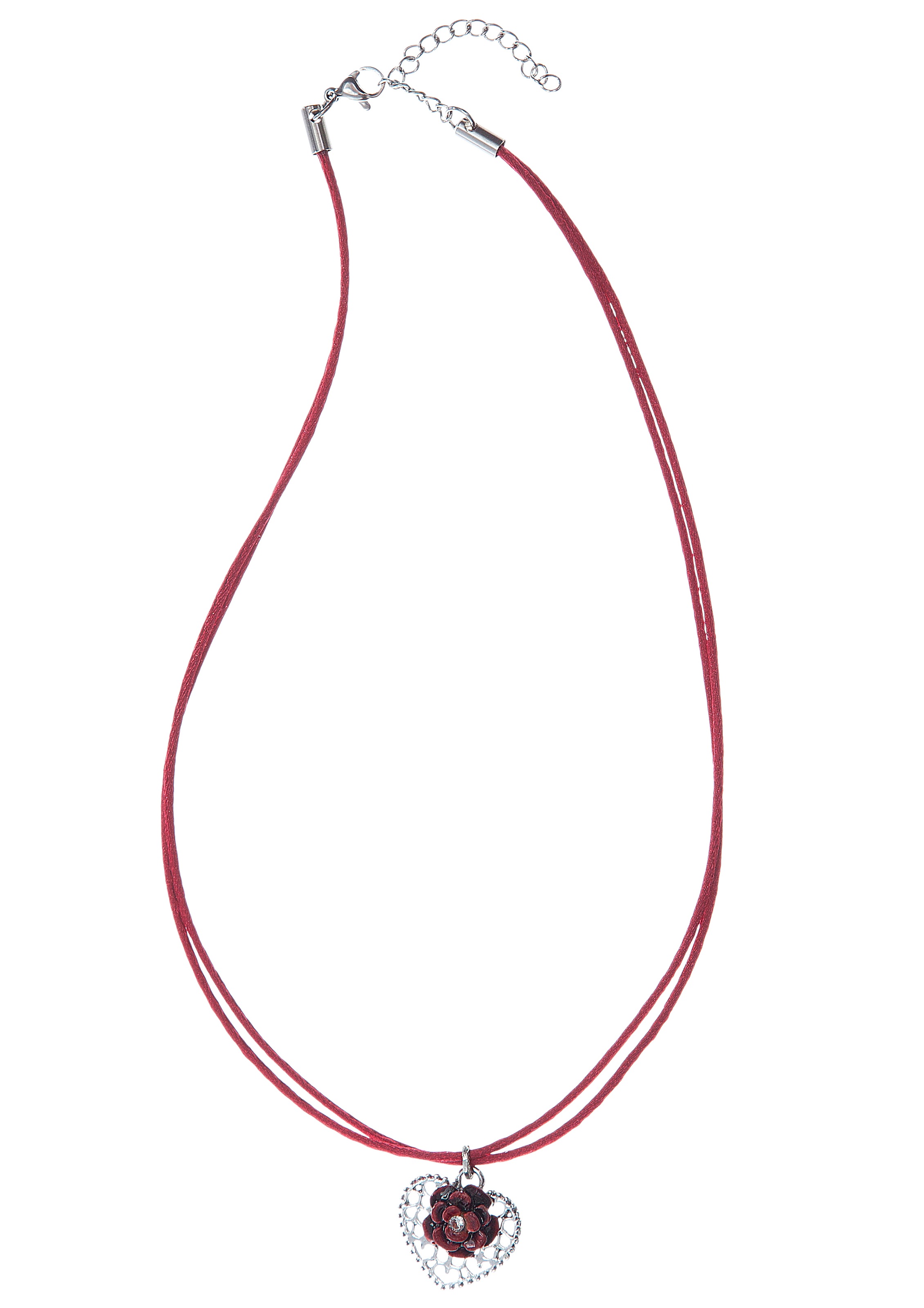 Luise Steiner Kette mit Anhänger, handbemalt mit echtem Swarovski-Stein - Made in Austria