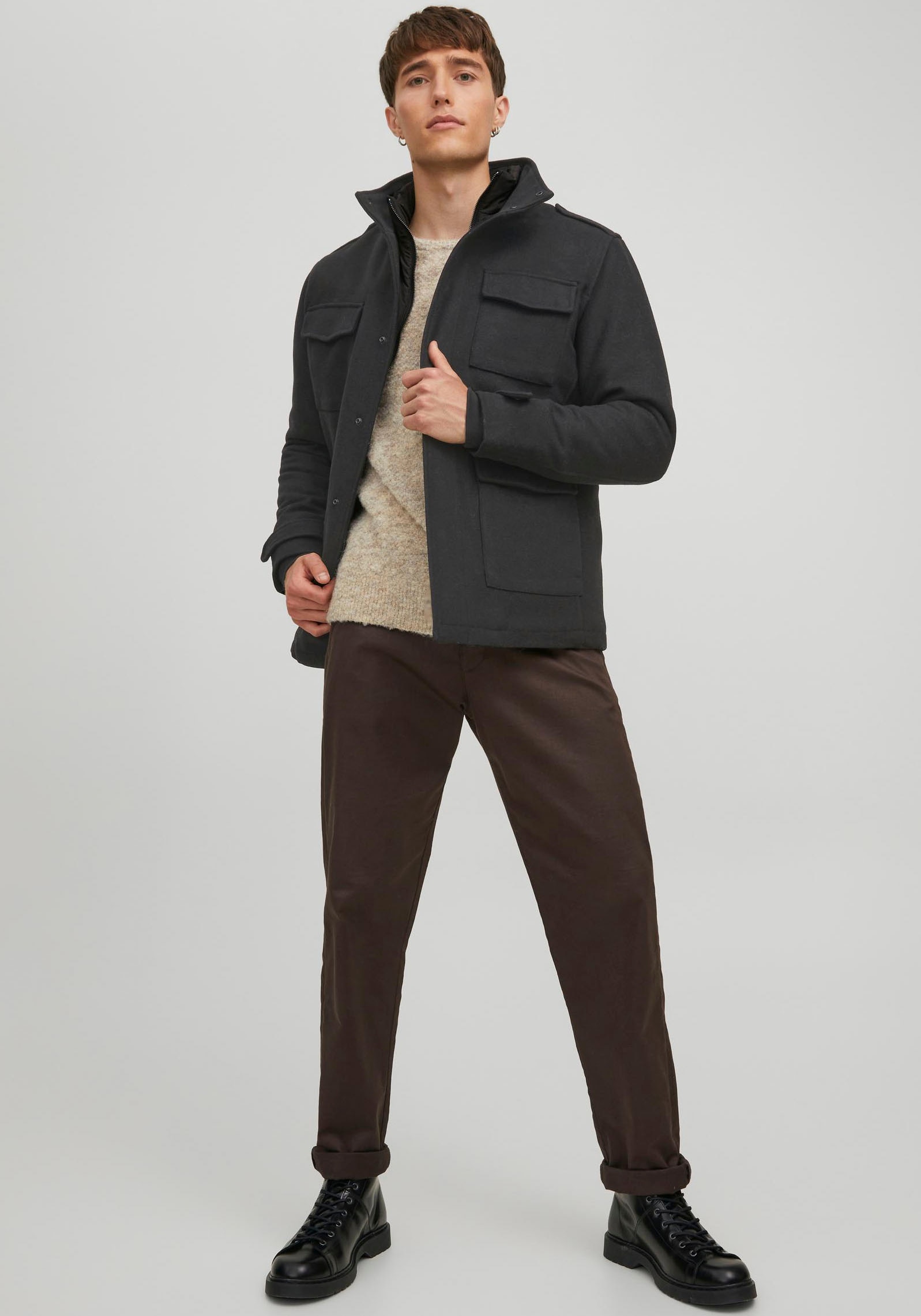 Jack & Jones Langjacke »BLAPARKER WOOL FIELD JKT«