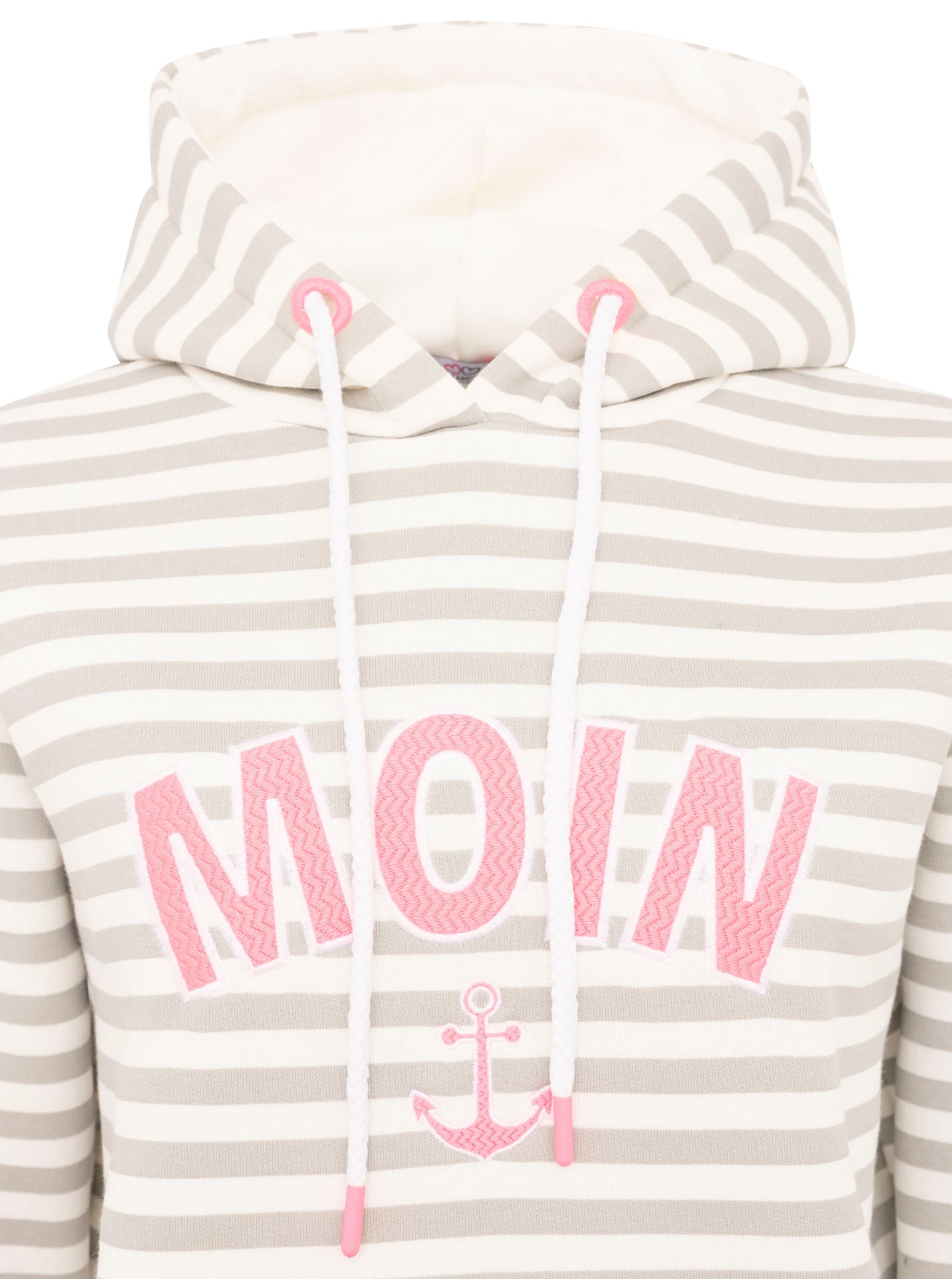 Zwillingsherz Kapuzensweatshirt »"Streifen Moin"«, gestreift, mit MOIN und Anker Stickerei