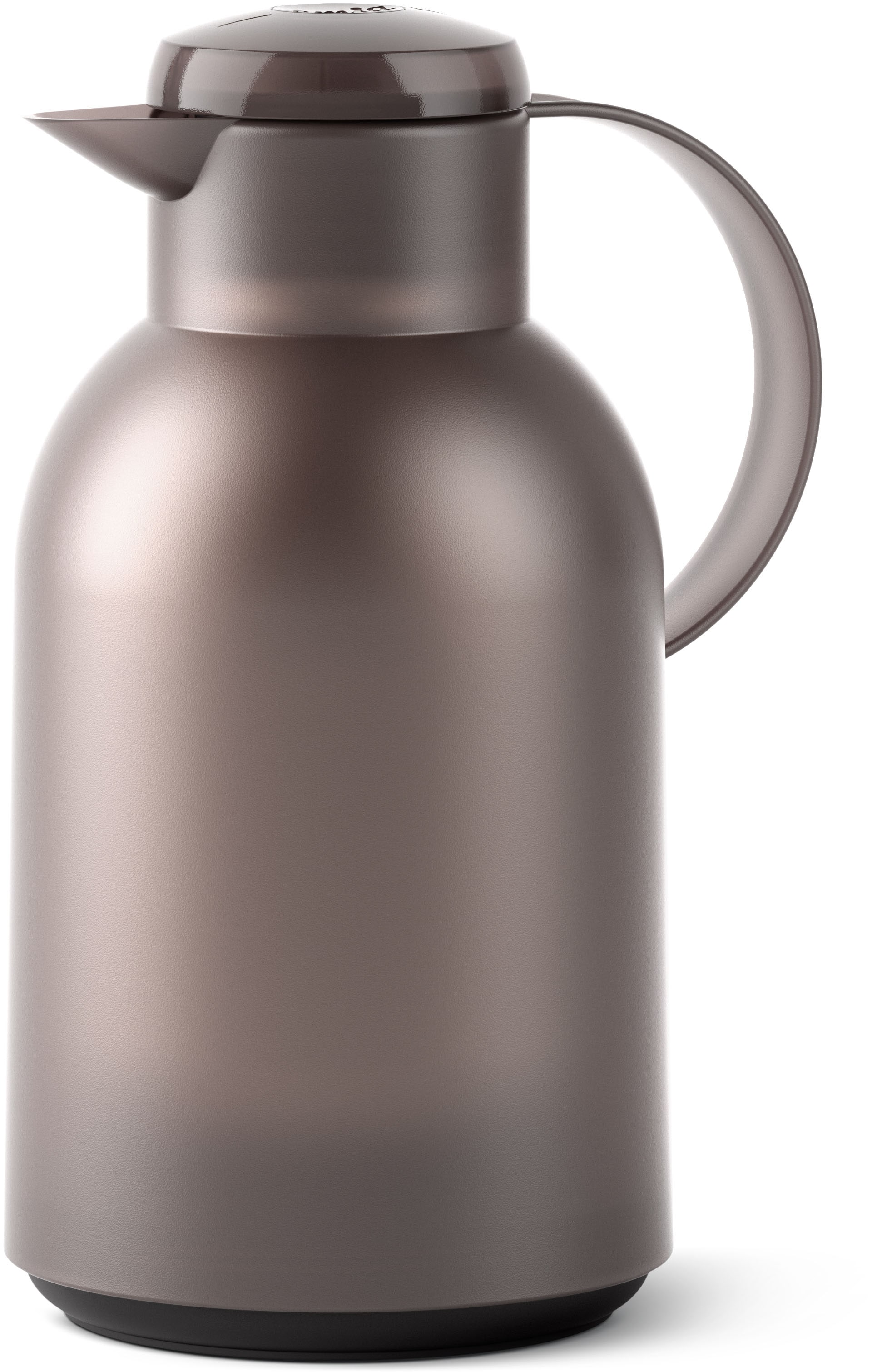 Emsa Isolierkanne »Samba«, 1,5 l, XXL-Modell, zeitloses Design, einfacher Knopfdruck, 24h kalt, 12h warm