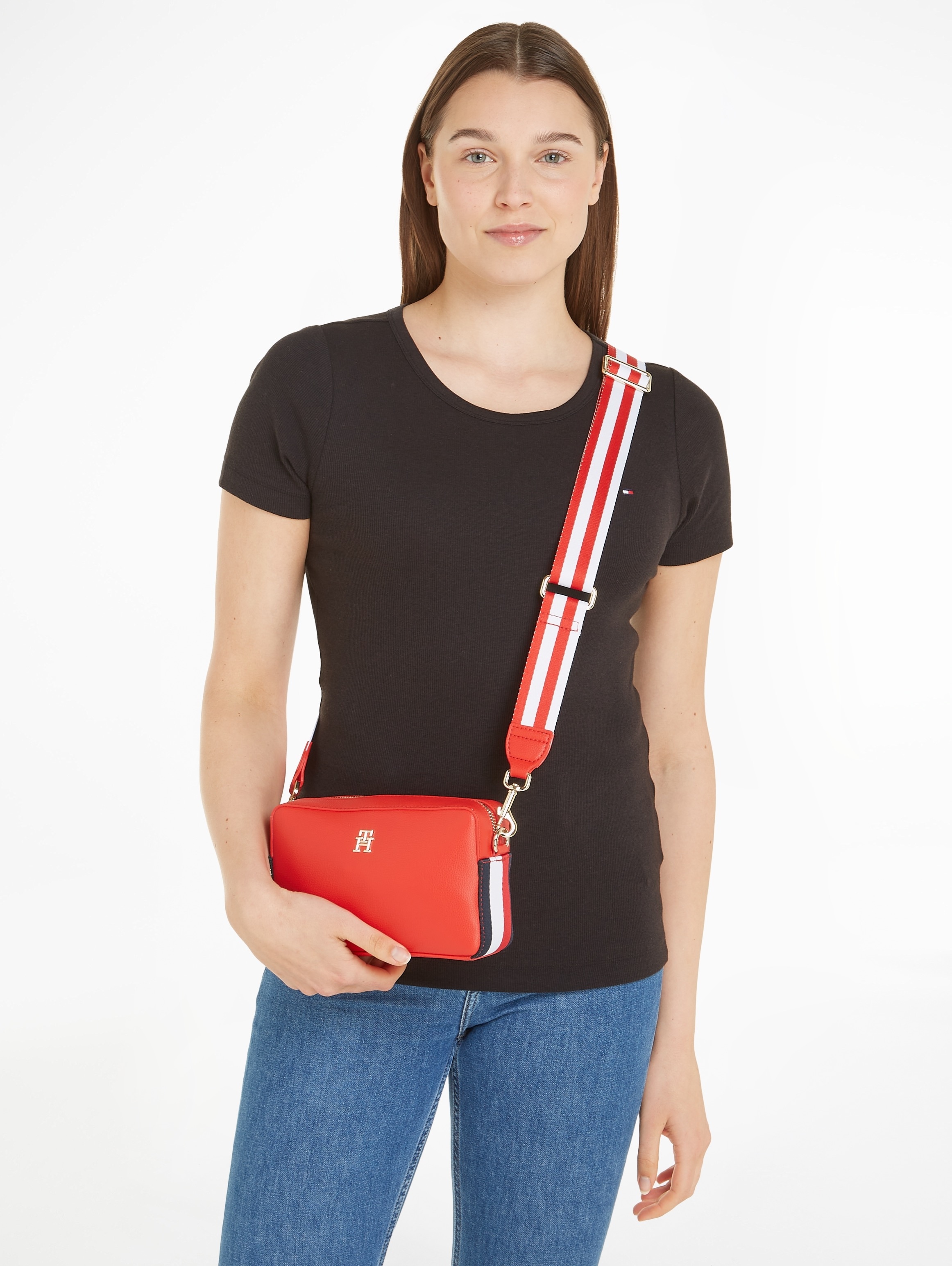 Tommy Hilfiger Mini Bag »TH ESSENTIAL SC CAMERA BAG CORP«, Handtasche Damen Tasche Damen Schultertasche