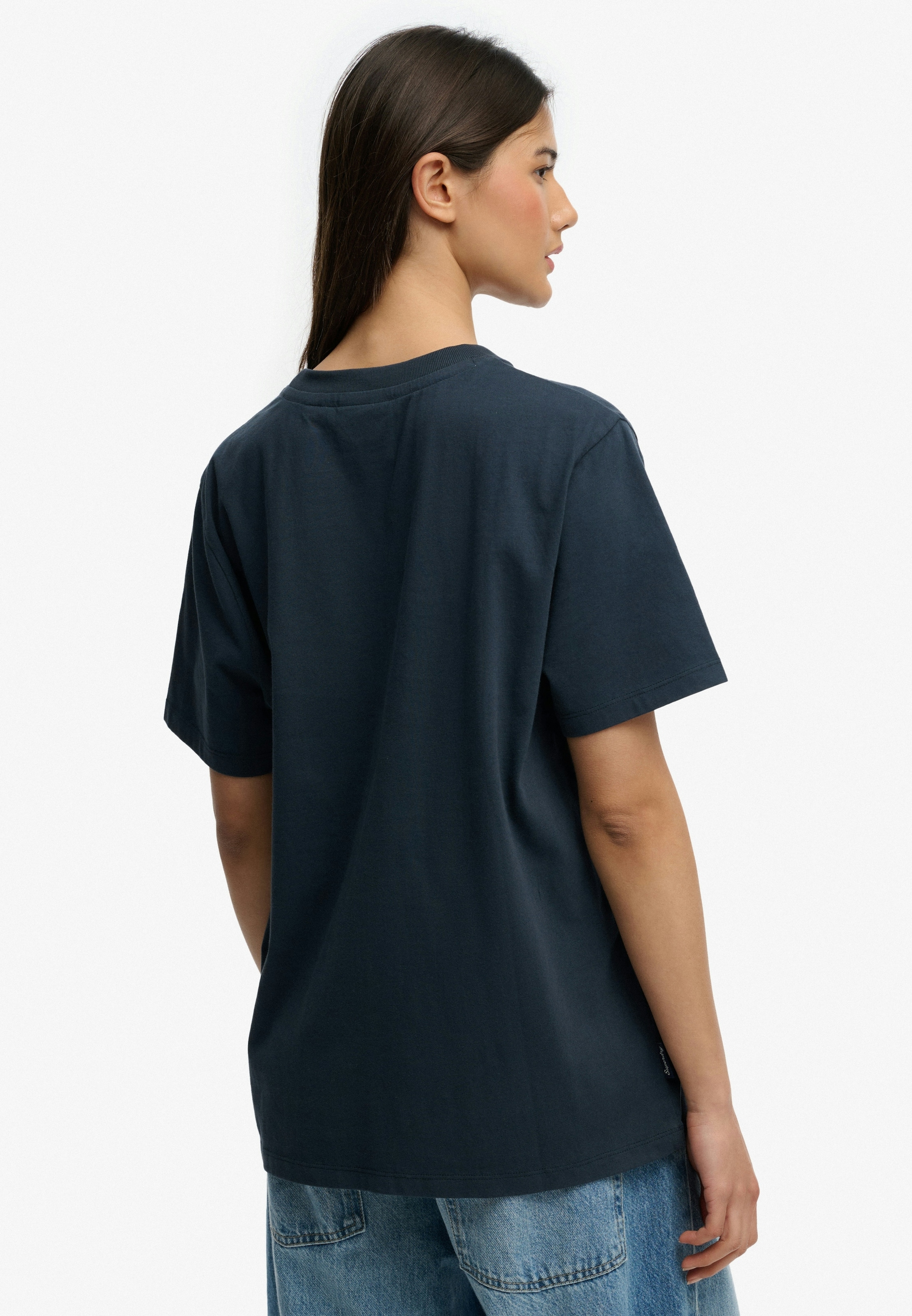 Superdry T-Shirt »ESSENTIAL LOGO LOOSE TEE« mit Rundhalsausschnitt, ohne Verschluss, Relaxed Fit, Kurzarm