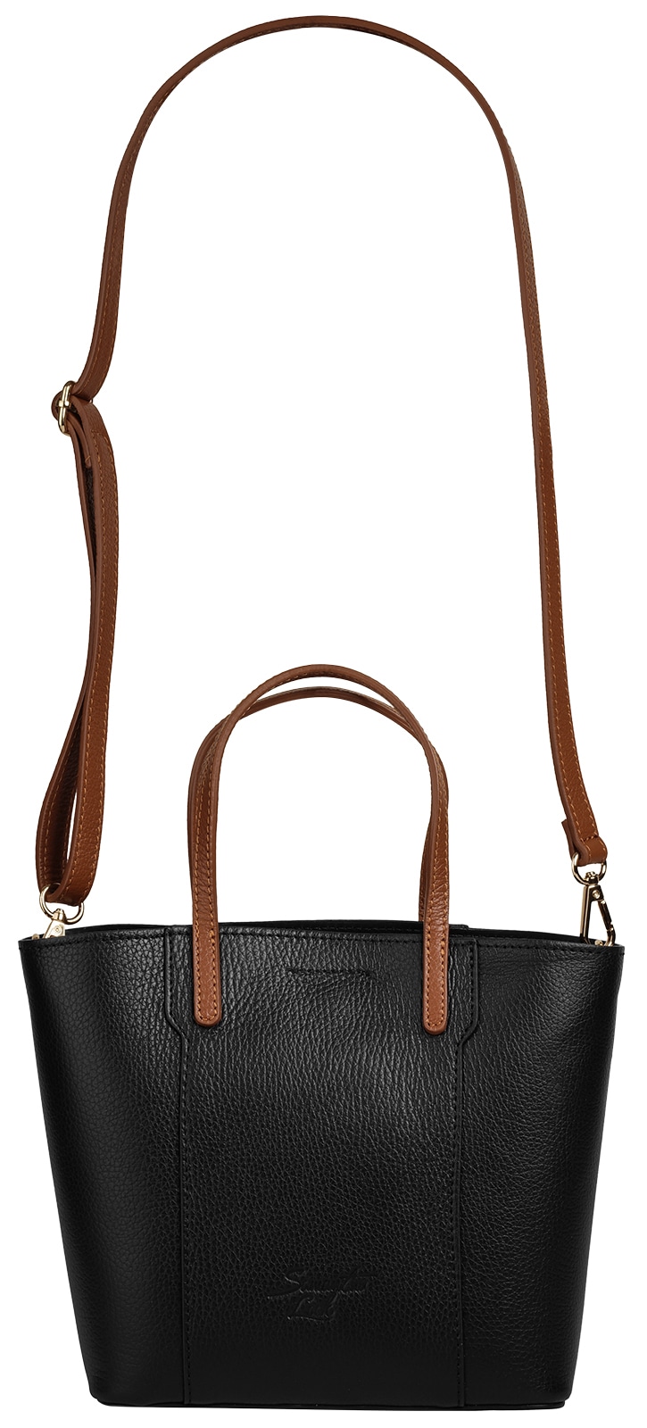 Samantha Look Henkeltasche echt Leder, Made in Italy
