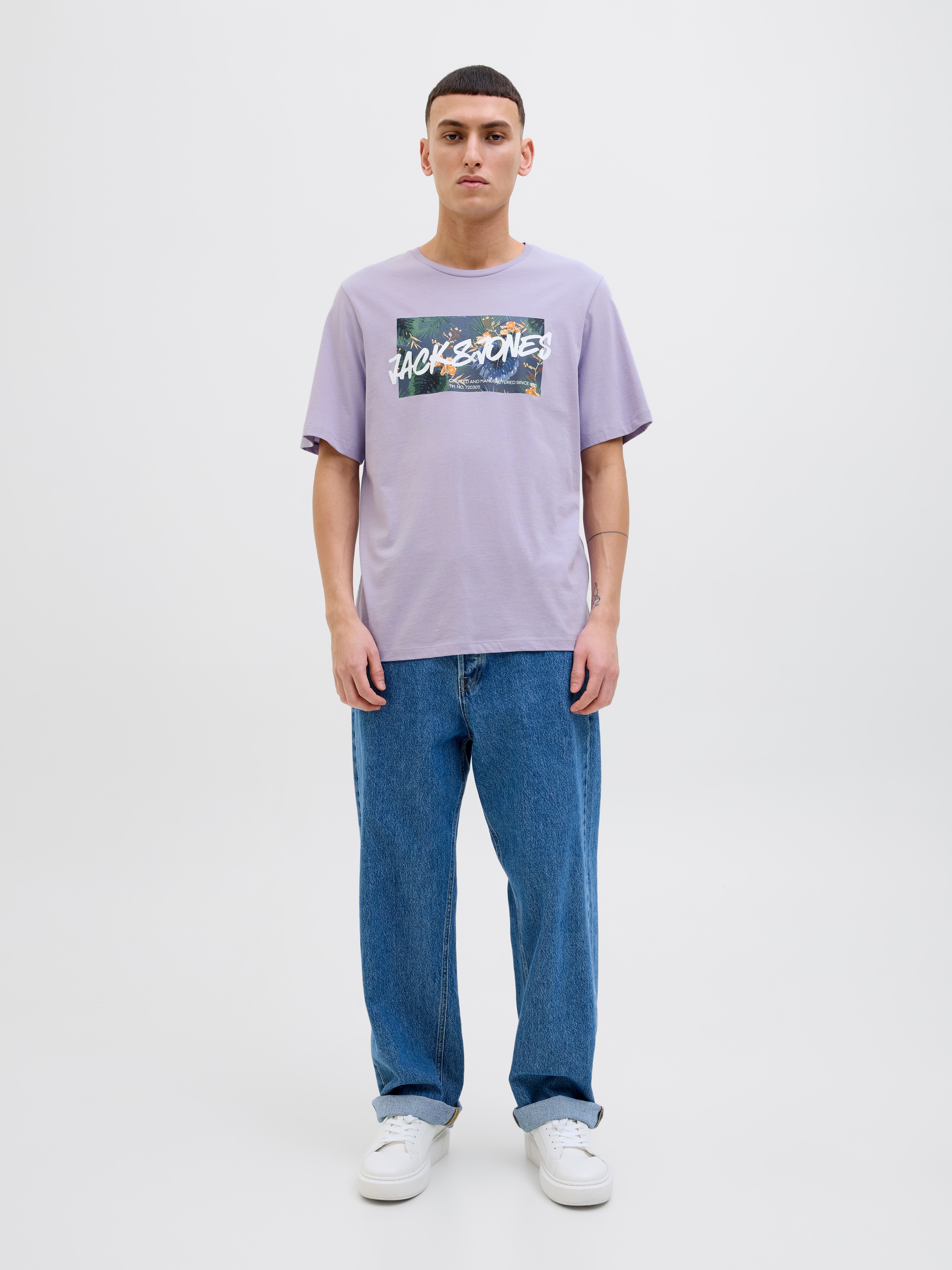 Jack & Jones Print-Shirt »JJHAWAII SHAPE TEE SS CREW NECK«