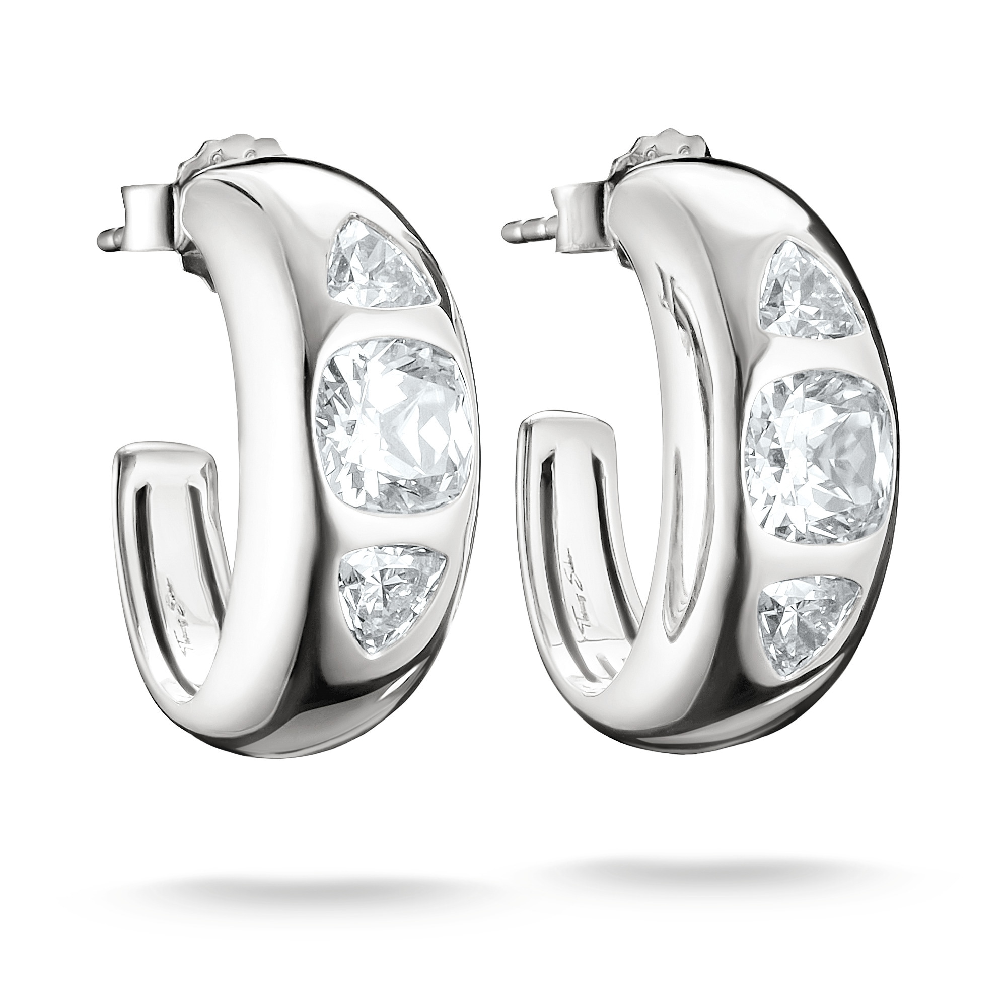 THOMAS SABO Paar Creolen »Bold Elegance Ohrringe mit Zirkoniasteinen« mit Zirkonia (synth.)