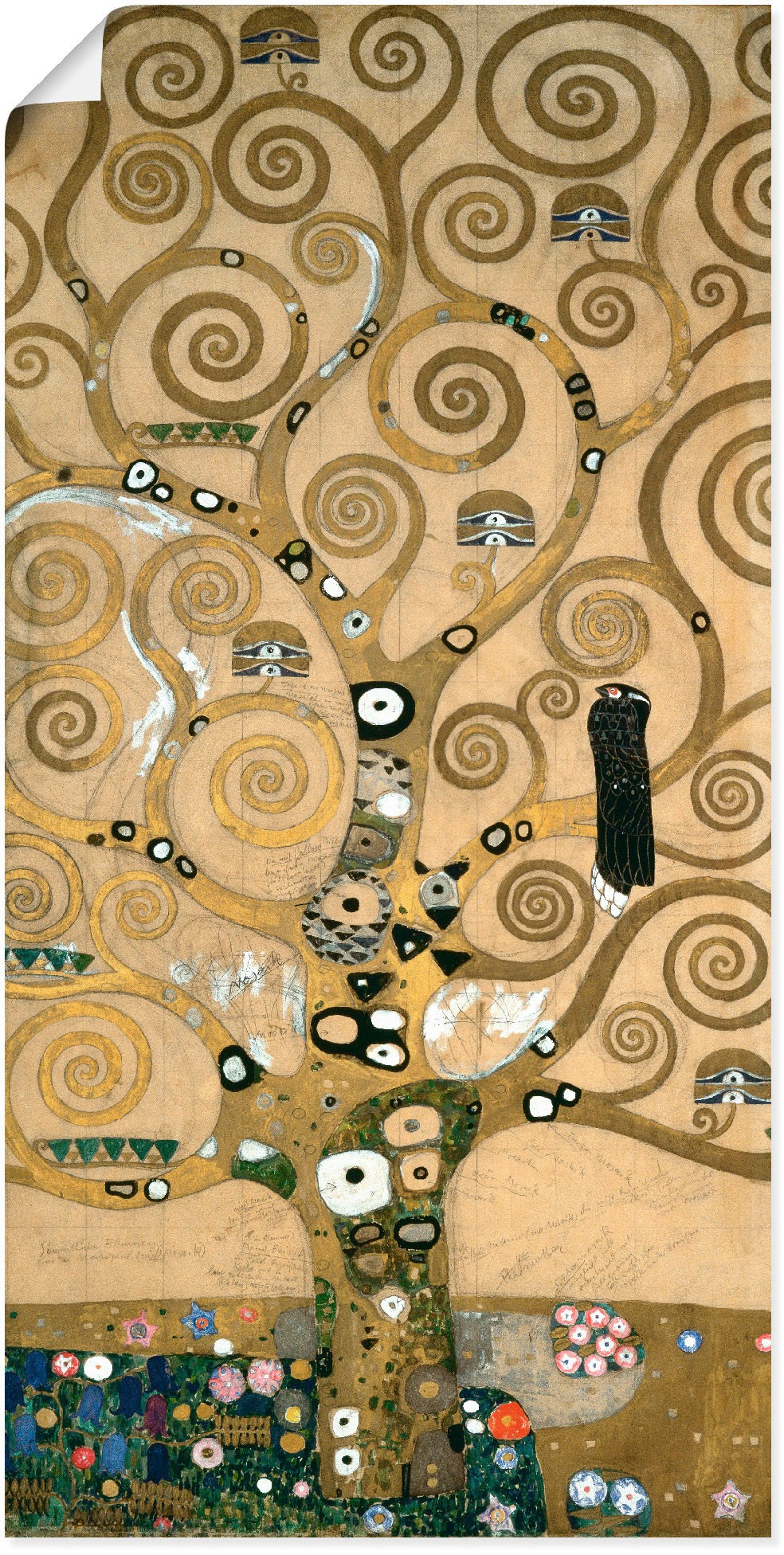 Artland Wandbild »Lebensbaum. Detail, Werkvorlage«, Bäume, (1 St.), in vielen Größen & Produktarten -Leinwandbild, Poster, Wandaufkleber / Wandtattoo auch für Badezimmer geeignet