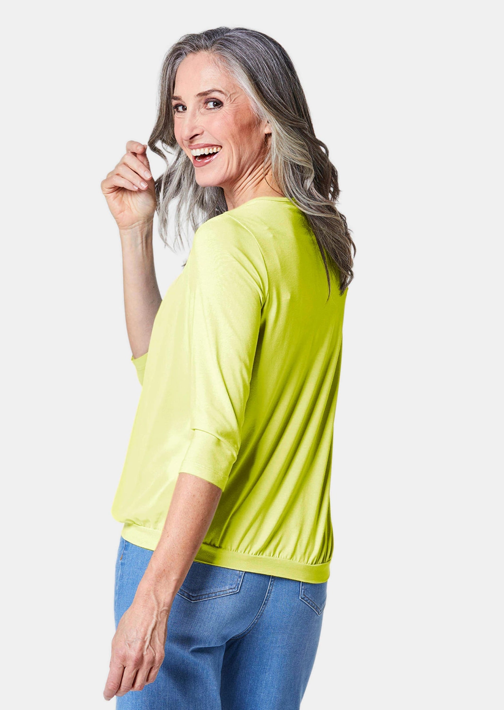 GOLDNER Kurzarmbluse »Blusenshirt Gepflegtes Shirt in eleganter Blusen-Optik«