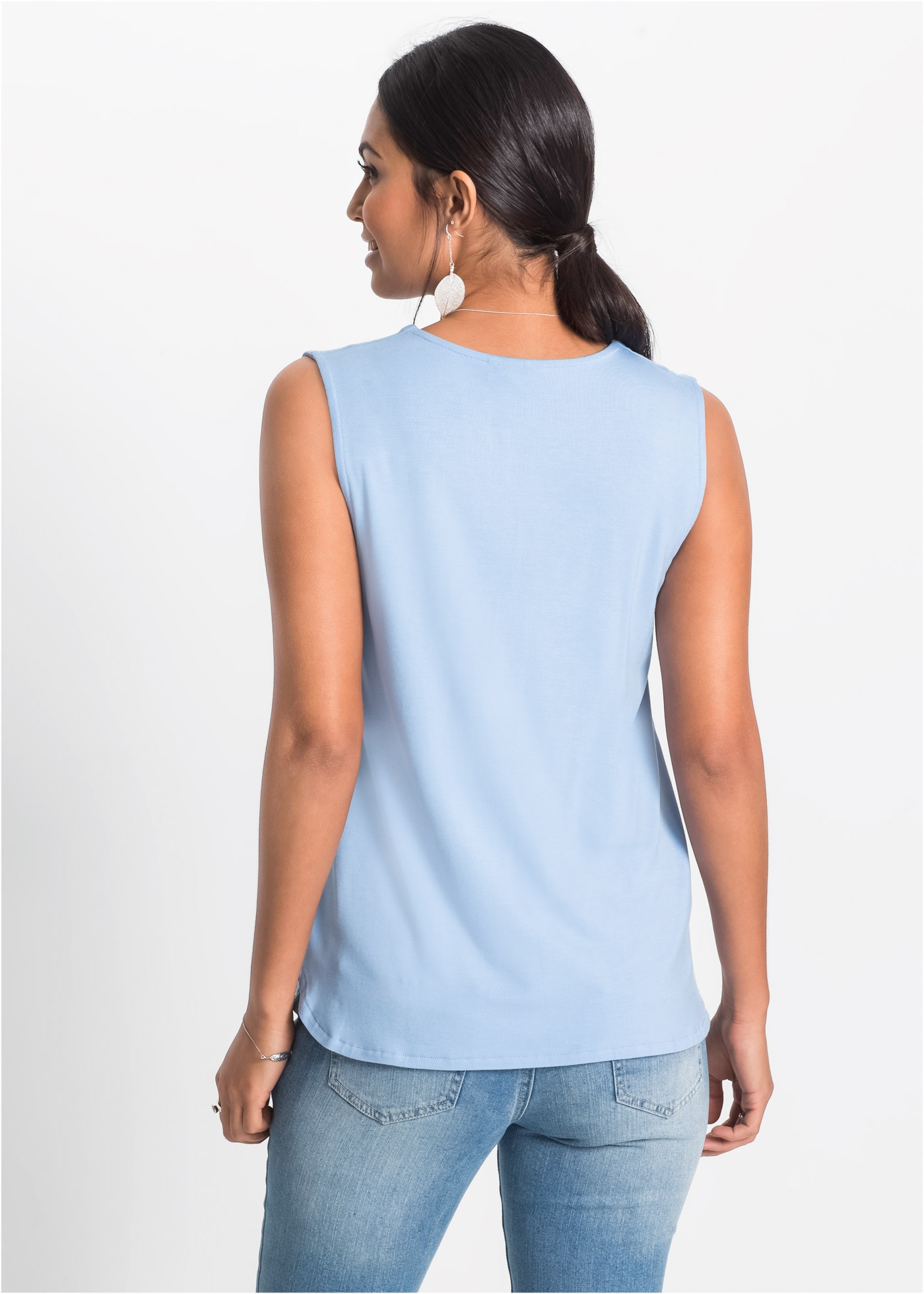 bonprix Shirttop bequeme Passform, ohne Ärmel, aus Viskose-Mix, feminin geschnitten