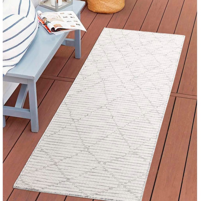 rechteckig, Wetterfest Carpet gewebt flach City bei Teppich »Palm«, & UV-beständig, OTTO