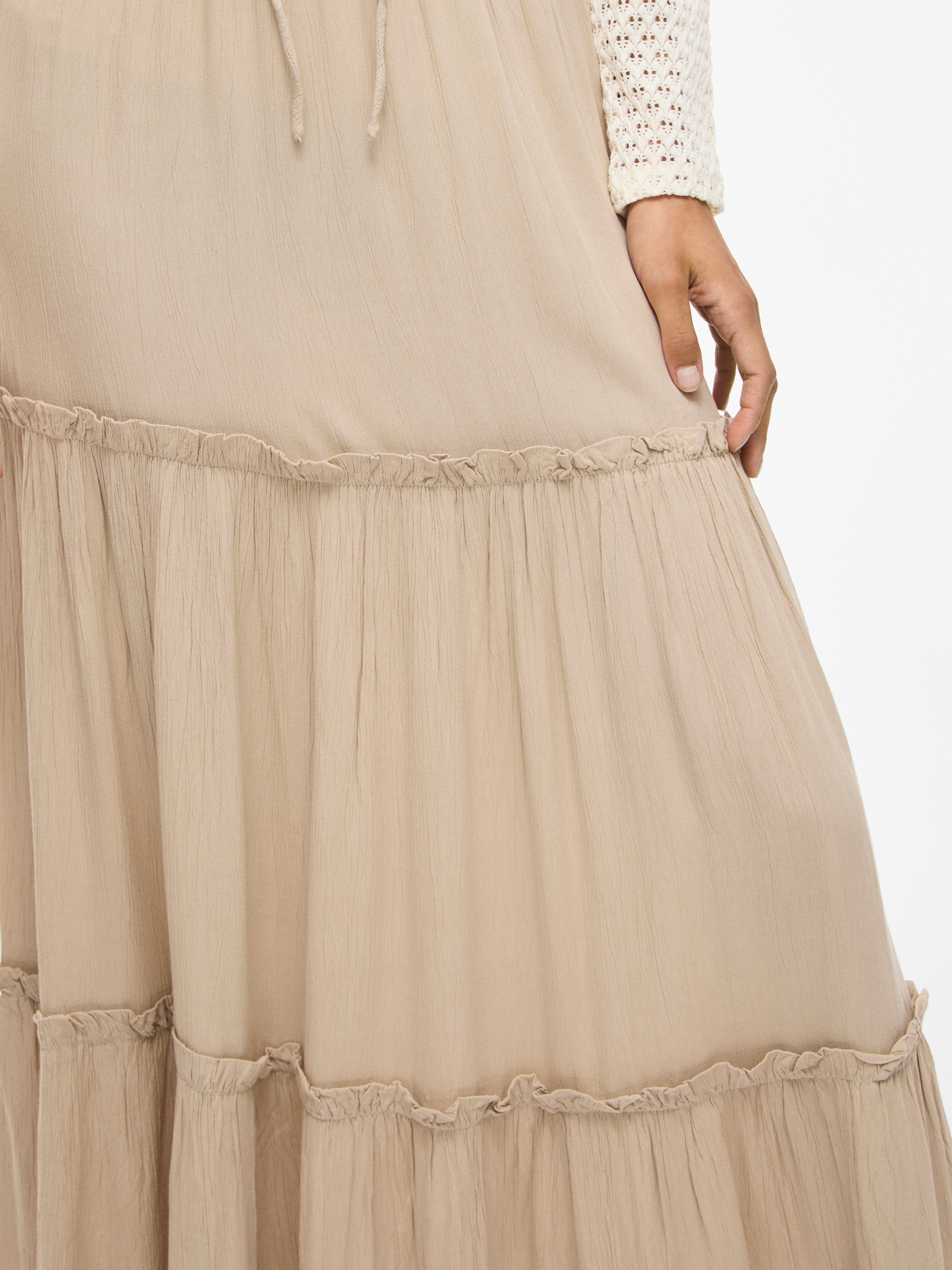 Vila Maxirock »VIMESA HW MAXI SKIRT - NOOS« mit Rüschen