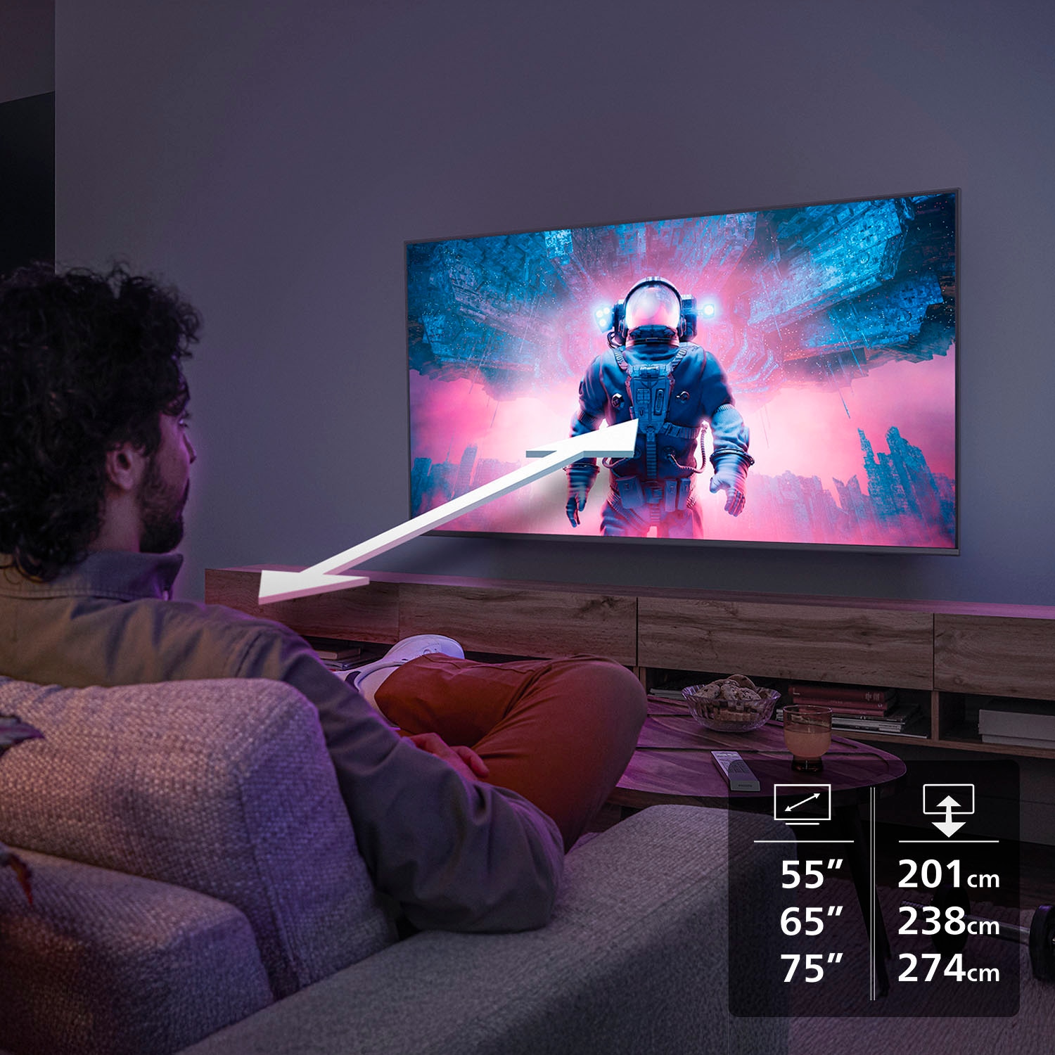 Philips QLED Mini LED-Fernseher »65MLED810/12«, 4K Ultra HD, Smart-TV