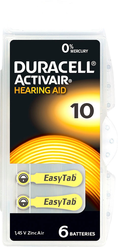 Duracell Batterie »ActivAir«, PR70, (Packung, 6 St.)