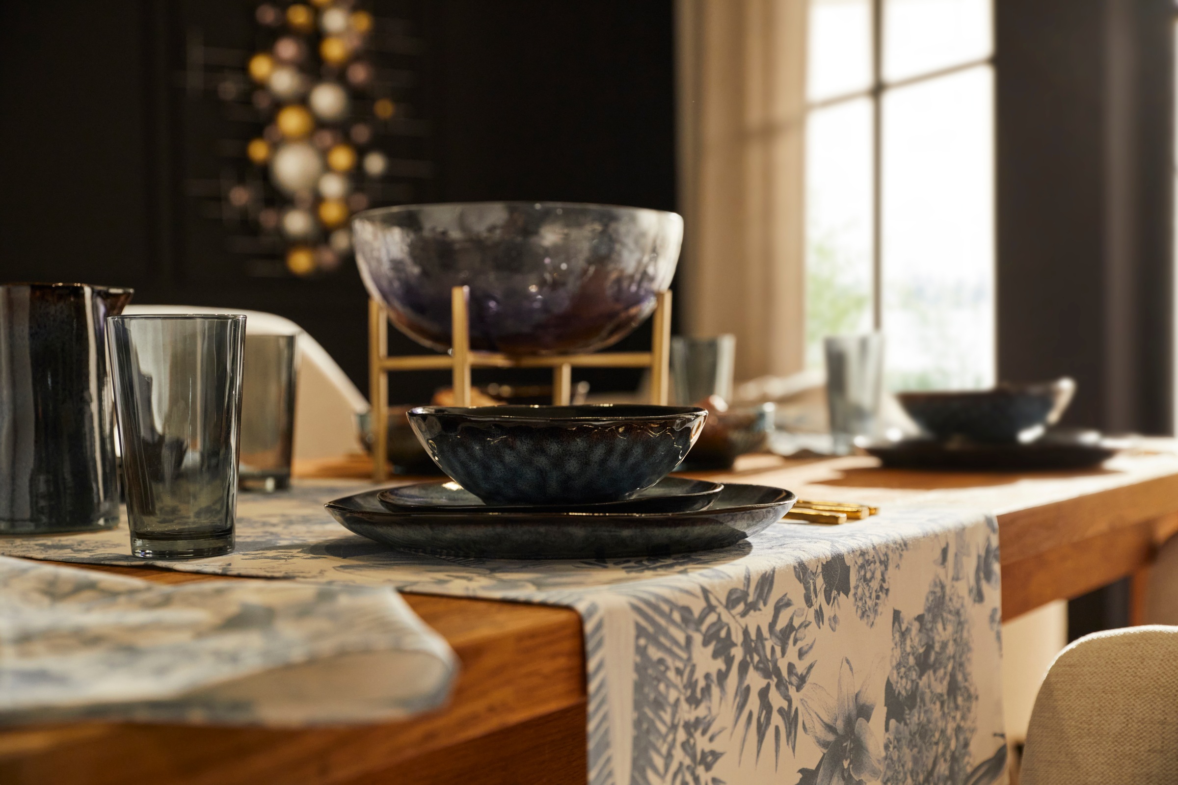 Guido Maria Kretschmer Home&Living Kombiservice »Geschirr-Set, Service Bienveno«, (Set, 12 tlg.), Handmade-Look, jedes Stück ein Unikat, 12 Teile, für 4 Personen