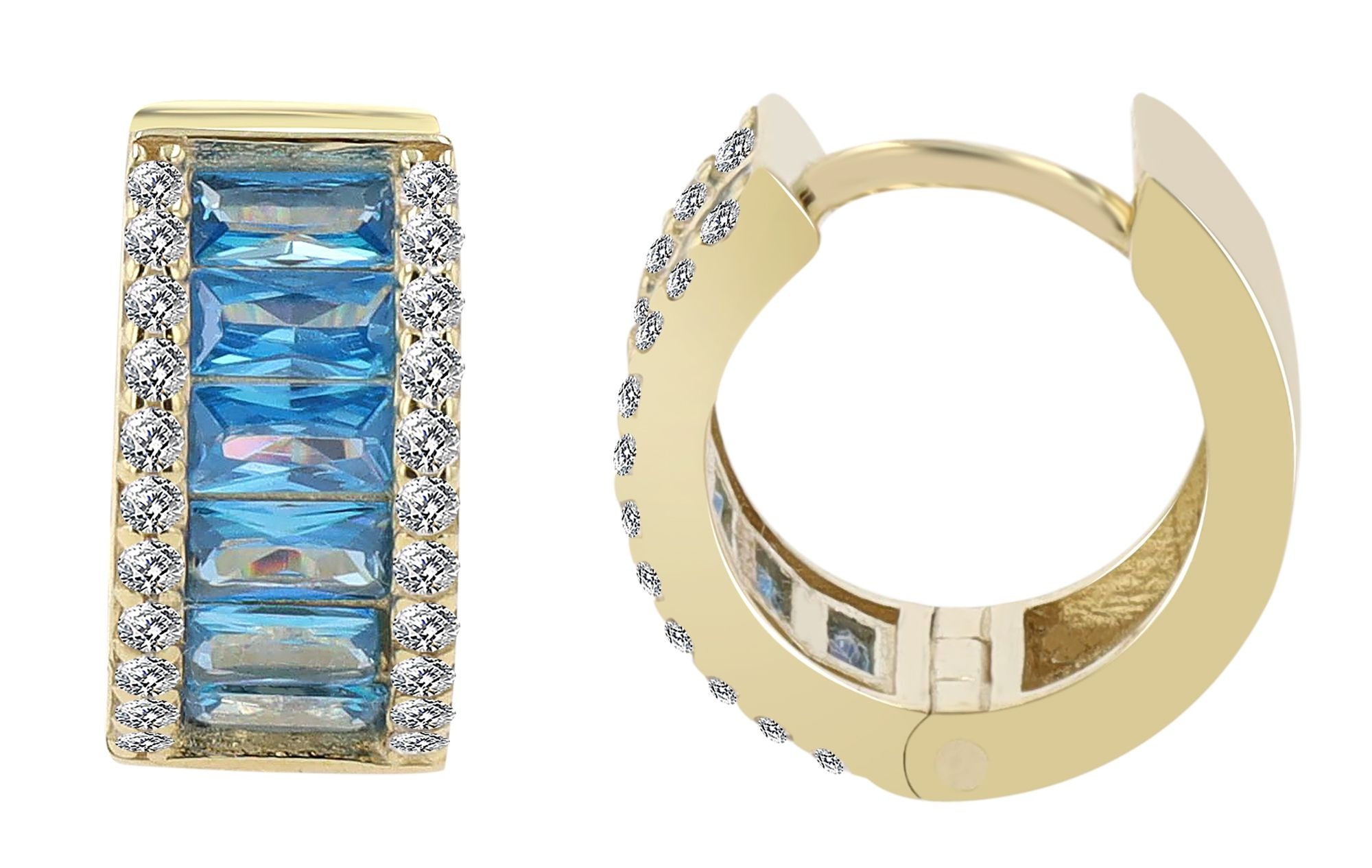 Adelia´s Paar Creolen »Damen Ohrringe ¿ Klappcreole aus 333 Gold mit Zirkonia«