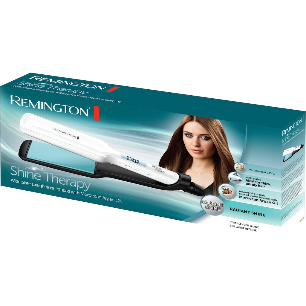 Remington Glätteisen »Shine Therapy, S8550, breiter Haarglätter«, Keramik-Beschichtung