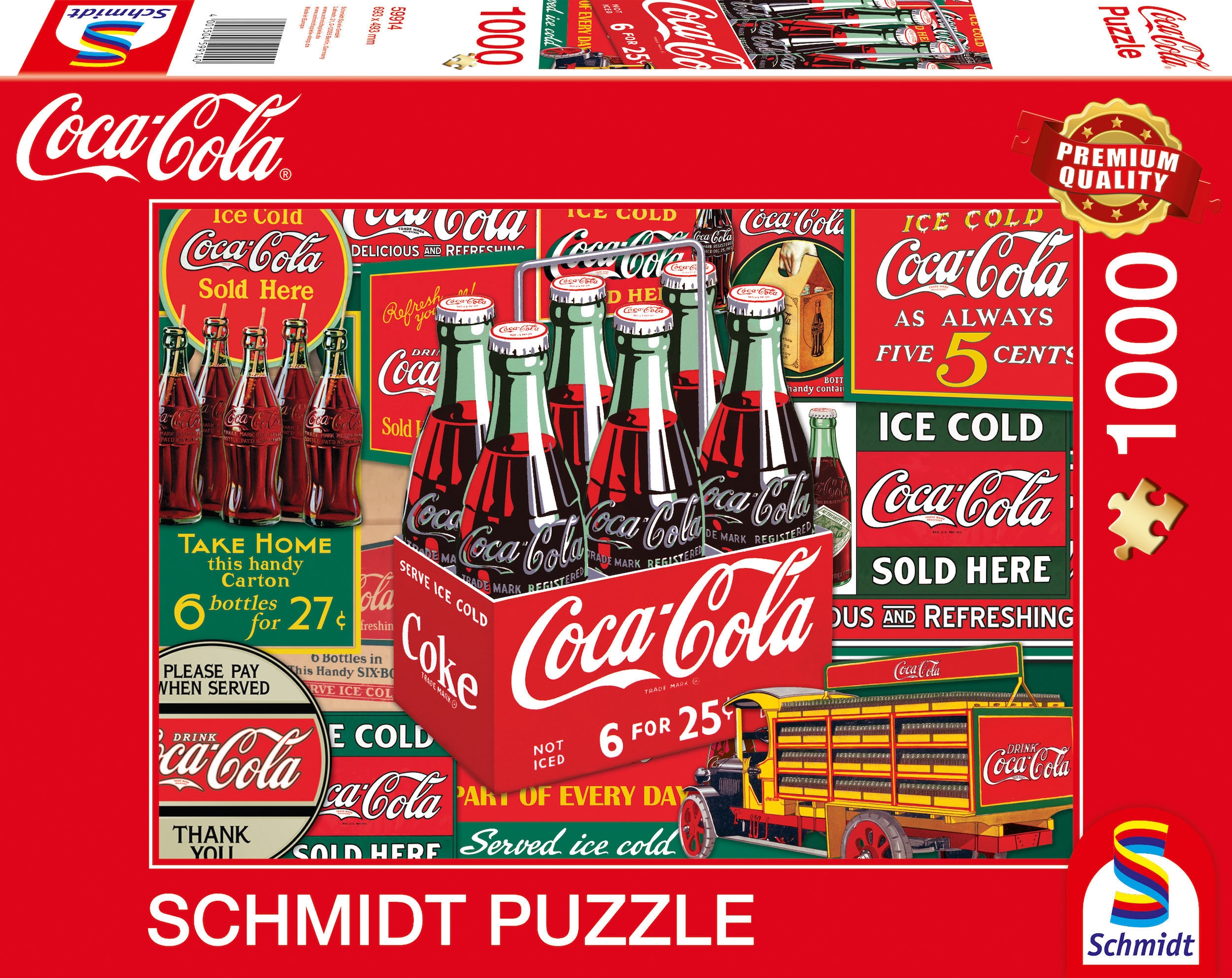 Schmidt Spiele Puzzle »Klassiker, Puzzle Coca Cola«, Made in Europe