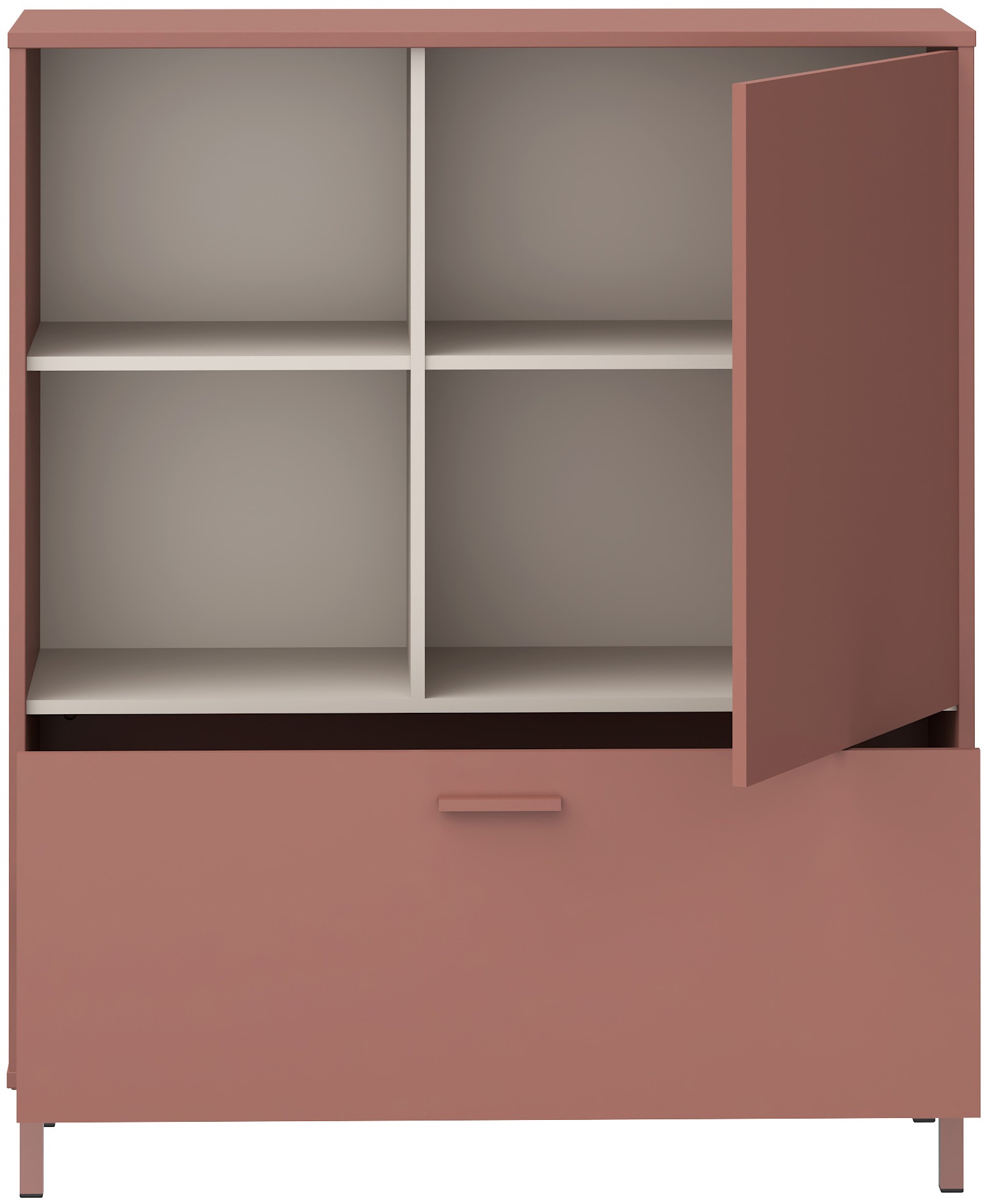 FORTE Hochkommode »Milles Jugendzimmer« Trendiges Dekor, Vollauszug, B/H/T 105,9/124,8/41,5