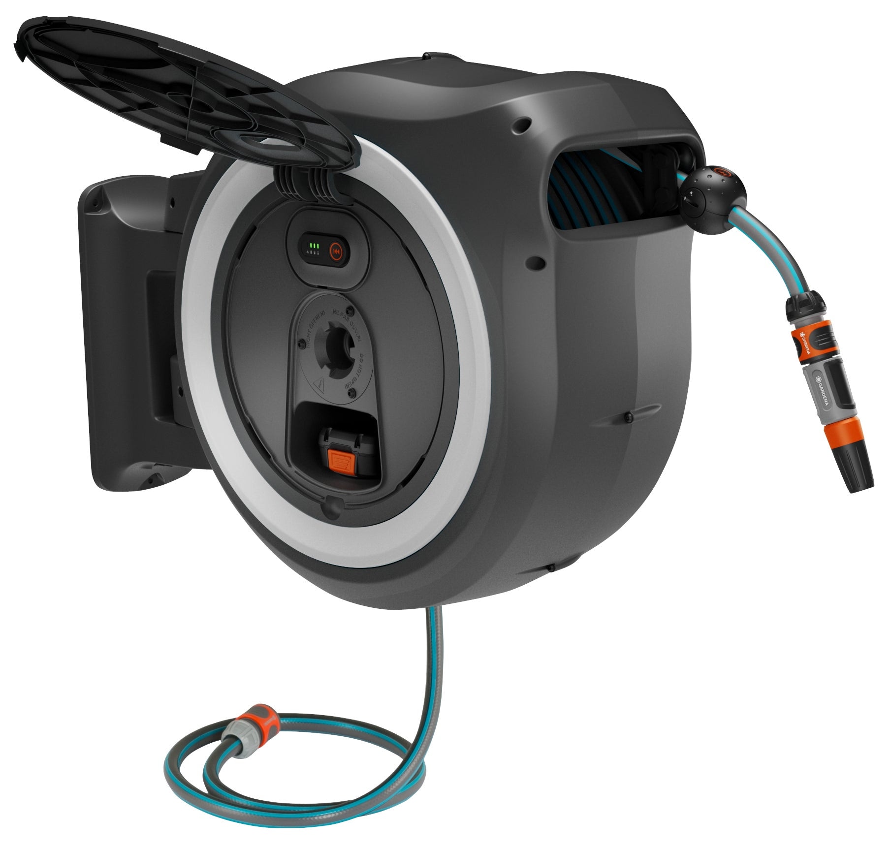 GARDENA Schlauchbox »PowerRoll XXL 18V P4A Ready-To-Use Set« innovative, mit Funkfernsteuerung, Inkl. Akku und Ladegerät