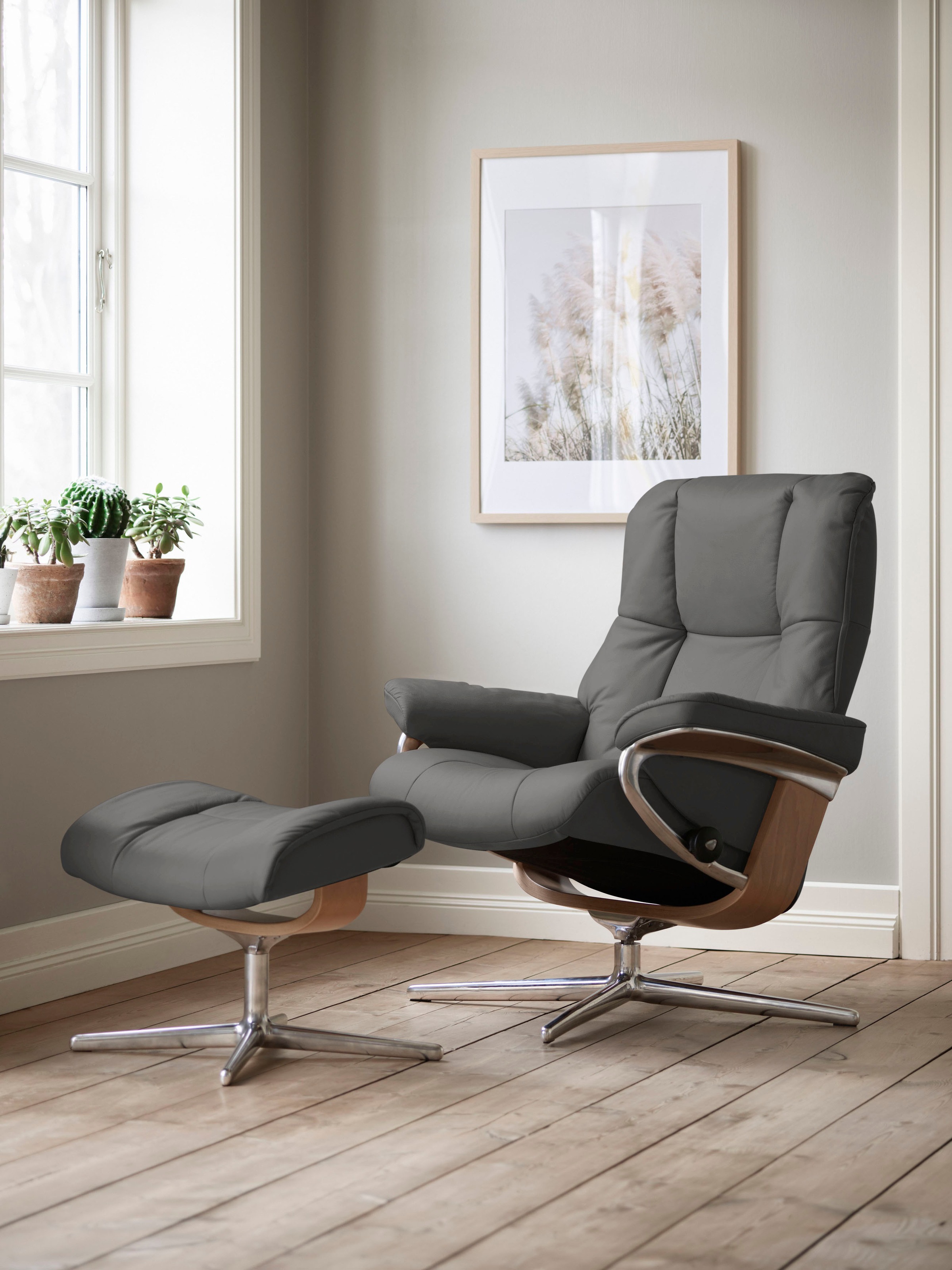 Stressless® Fußhocker »Mayfair«, mit Cross Base, Größe S, M & L, Holzakzent Eiche