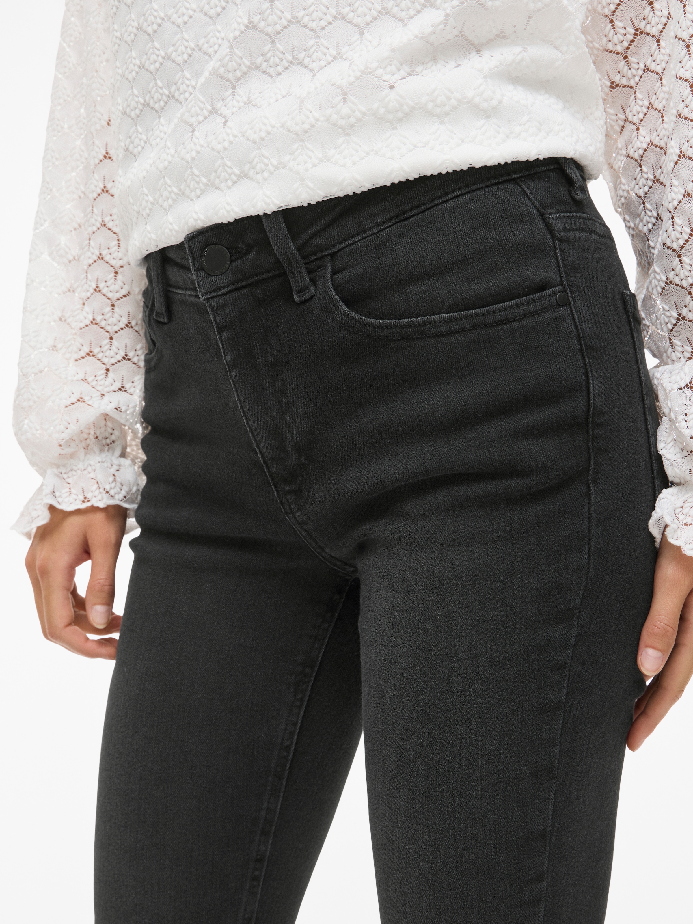 Vila Skinny-fit-Jeans »VISARAH RW SKINNY JEANS BLK BUB00-NOOS«