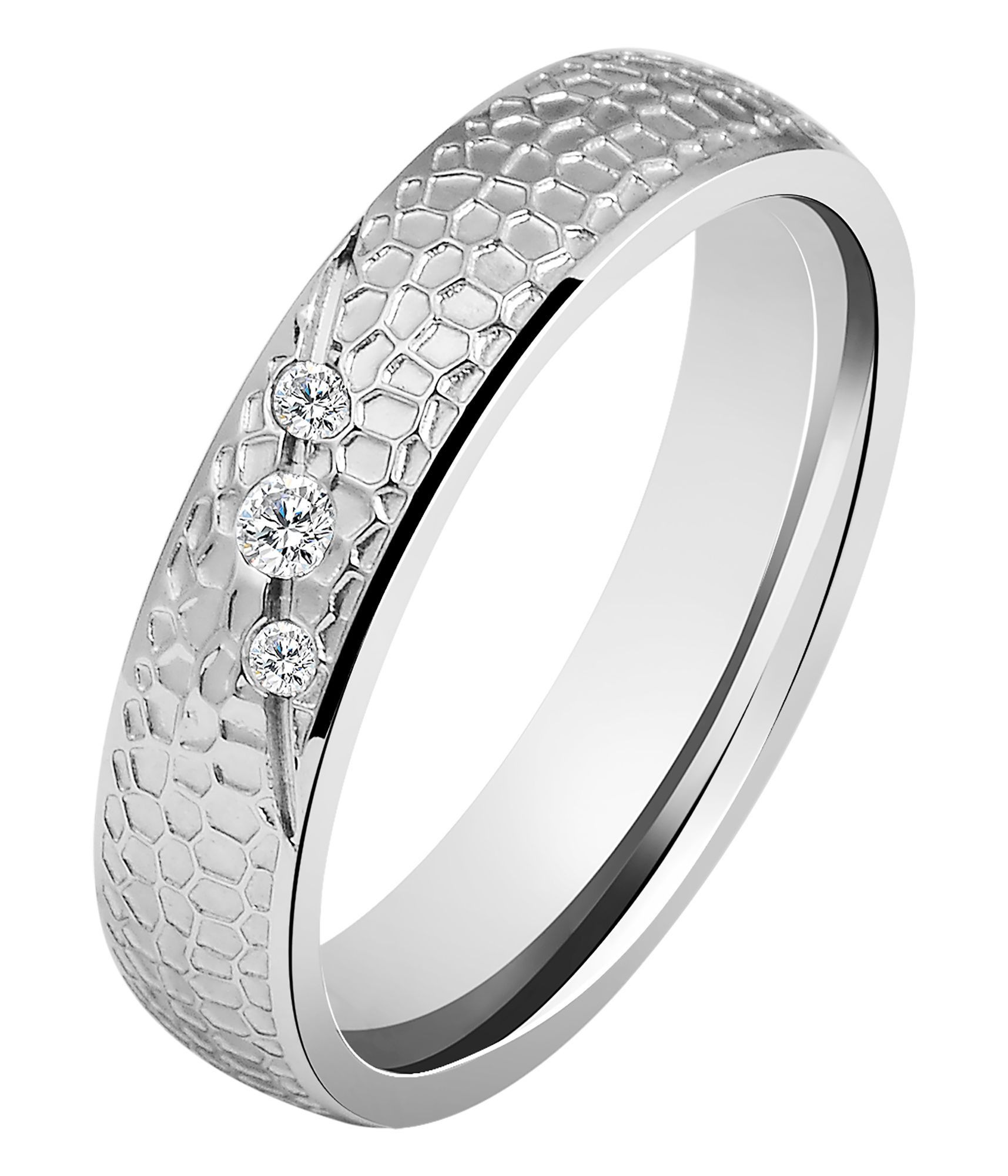 Adelia´s Fingerring »Damen Ring aus Edelstahl mit Strass Steinchen«