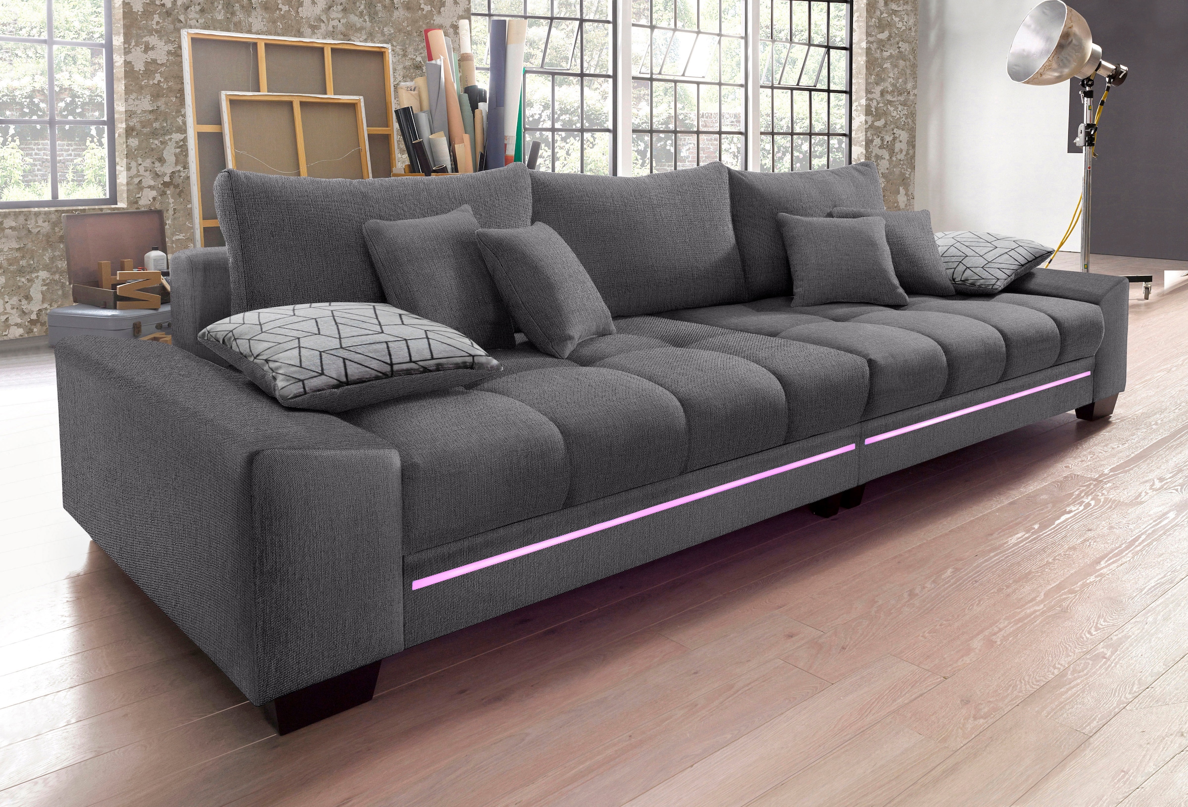 Mr. Couch Big-Sofa »Nikita«, wahlweise mit Kaltschaum (140kg  Belastung/Sitz), mit RGB-Beleuchtung kaufen bei OTTO