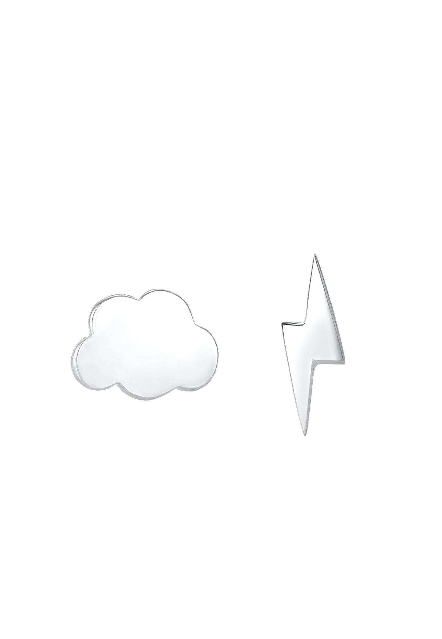 Elli Paar Ohrstecker »Ohrringe Wolke Blitz Astro Stecker 925 Silber«