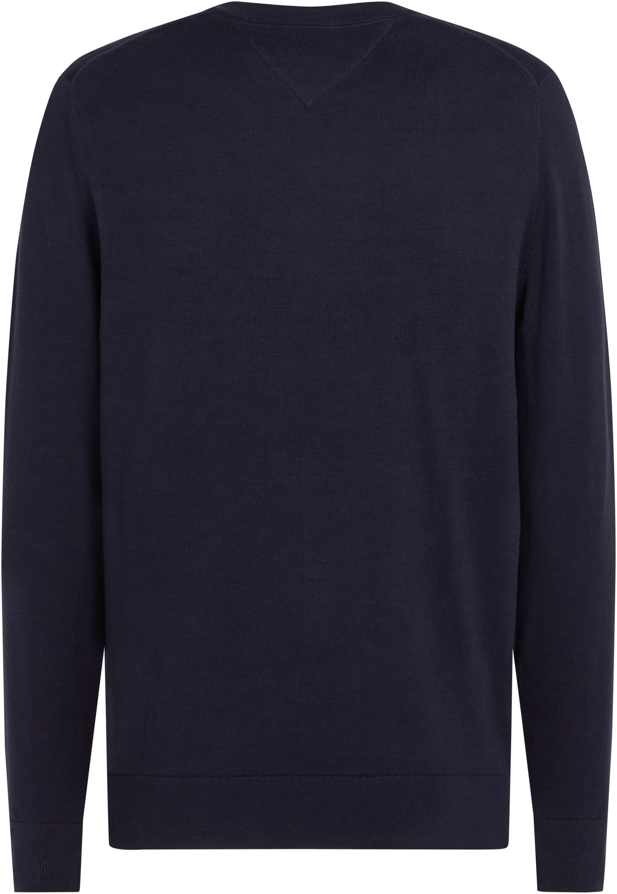 Tommy Hilfiger Big & Tall V-Ausschnitt-Pullover »BT-WCC ESSENTIAL V NECK-B«, Große Größen mit Logostickerei