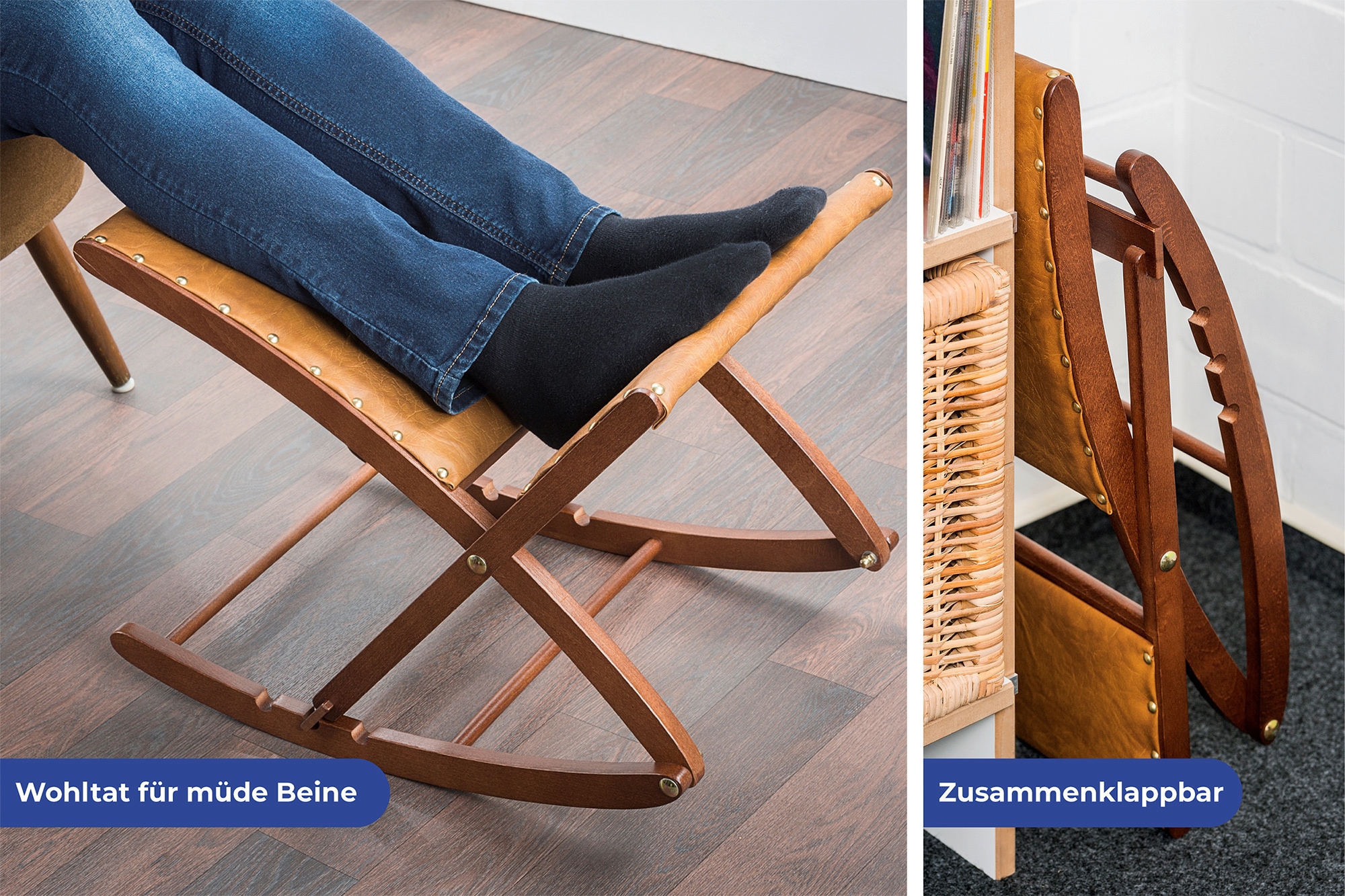 Maximex Fußhocker »Beinschaukel«, zusammenklappbar