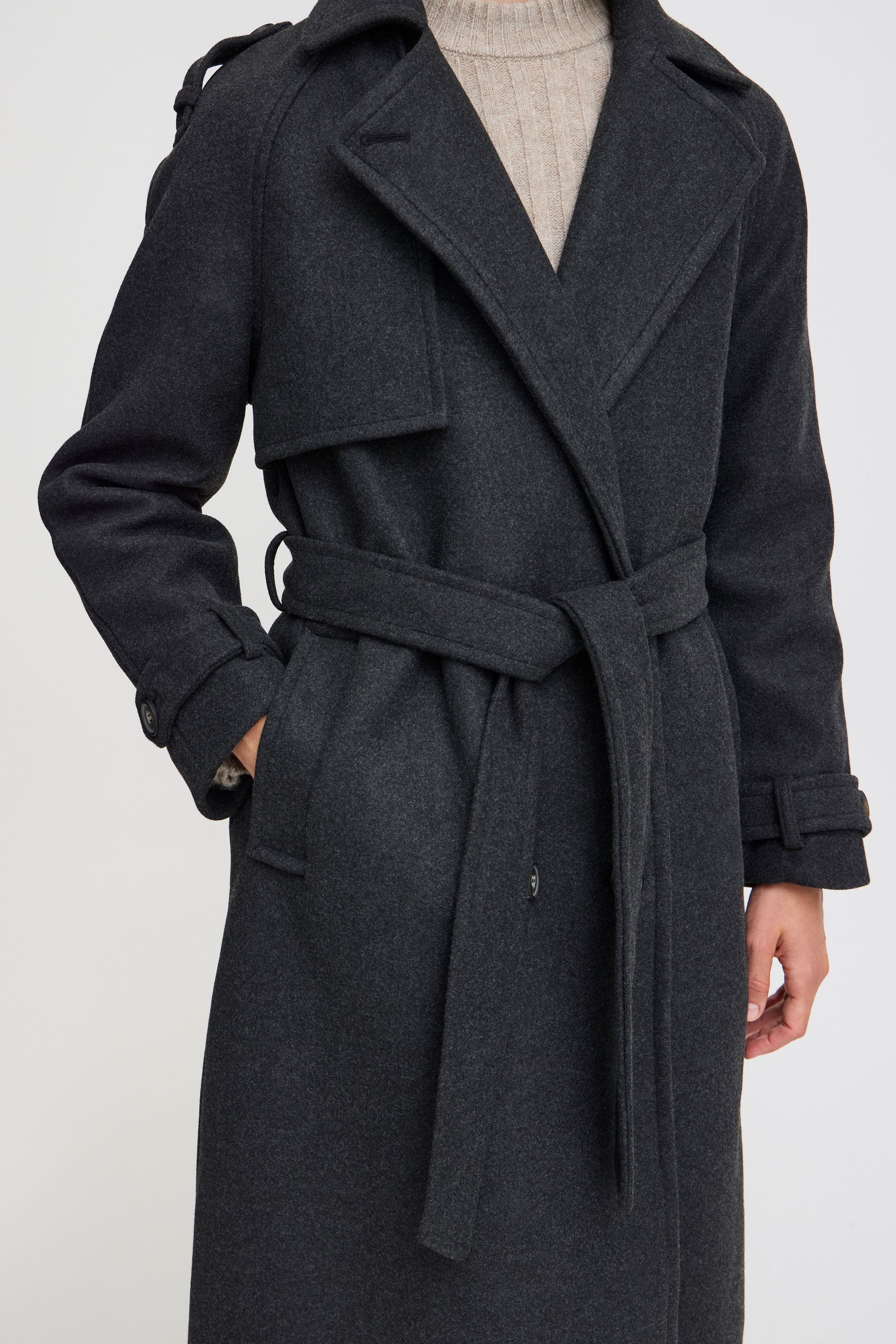 b.young Wollmantel »Wollmantel BYCILIA TRENCH COAT -«