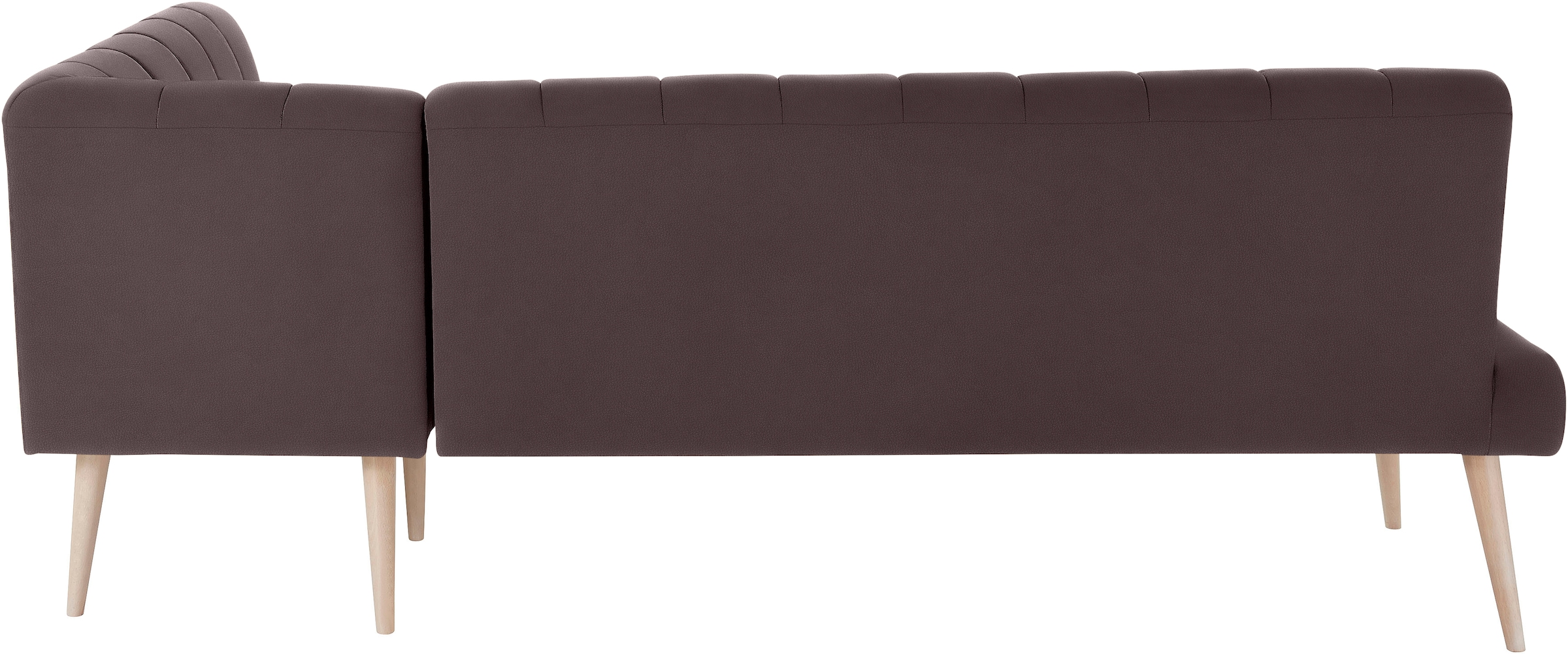 exxpo - sofa fashion Eckbank »Costa, moderne Rückensteppung, bequem und elegant, hoher Holzfuß«, hochwertig verarbeitet, Frei im Raum stellbar