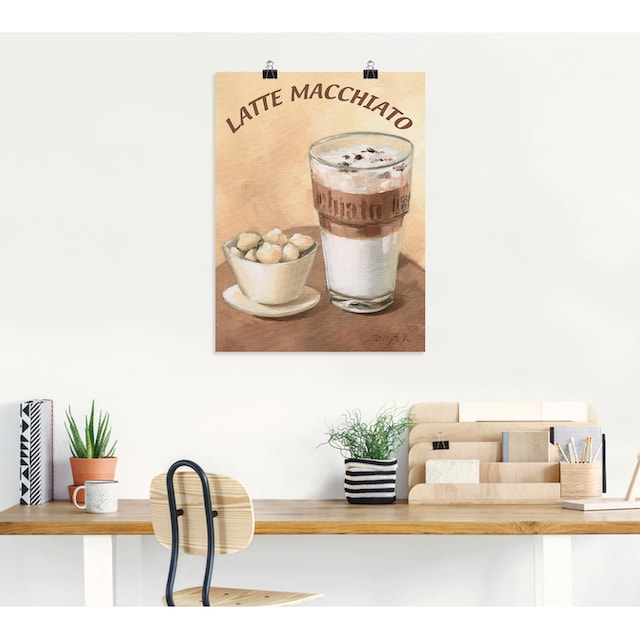 Artland Wandbild »Latte Macchiato«, Getränke, (1 St.), als Leinwandbild,  Poster, Wandaufkleber in verschied. Größen kaufen online bei OTTO