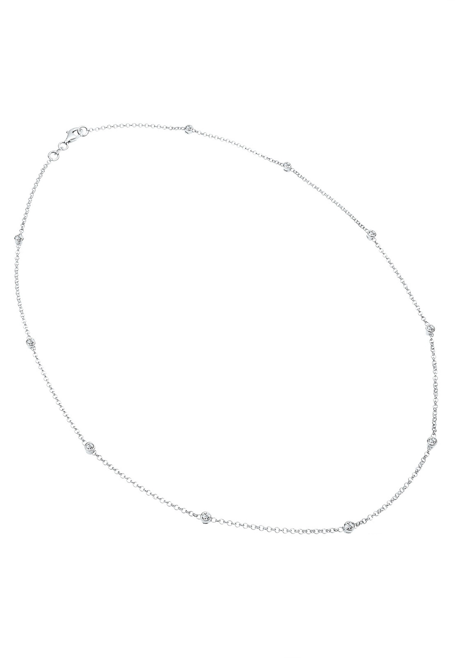 Elli Silberkette »Halskette Solitär Basic Kristalle 925 Silber«
