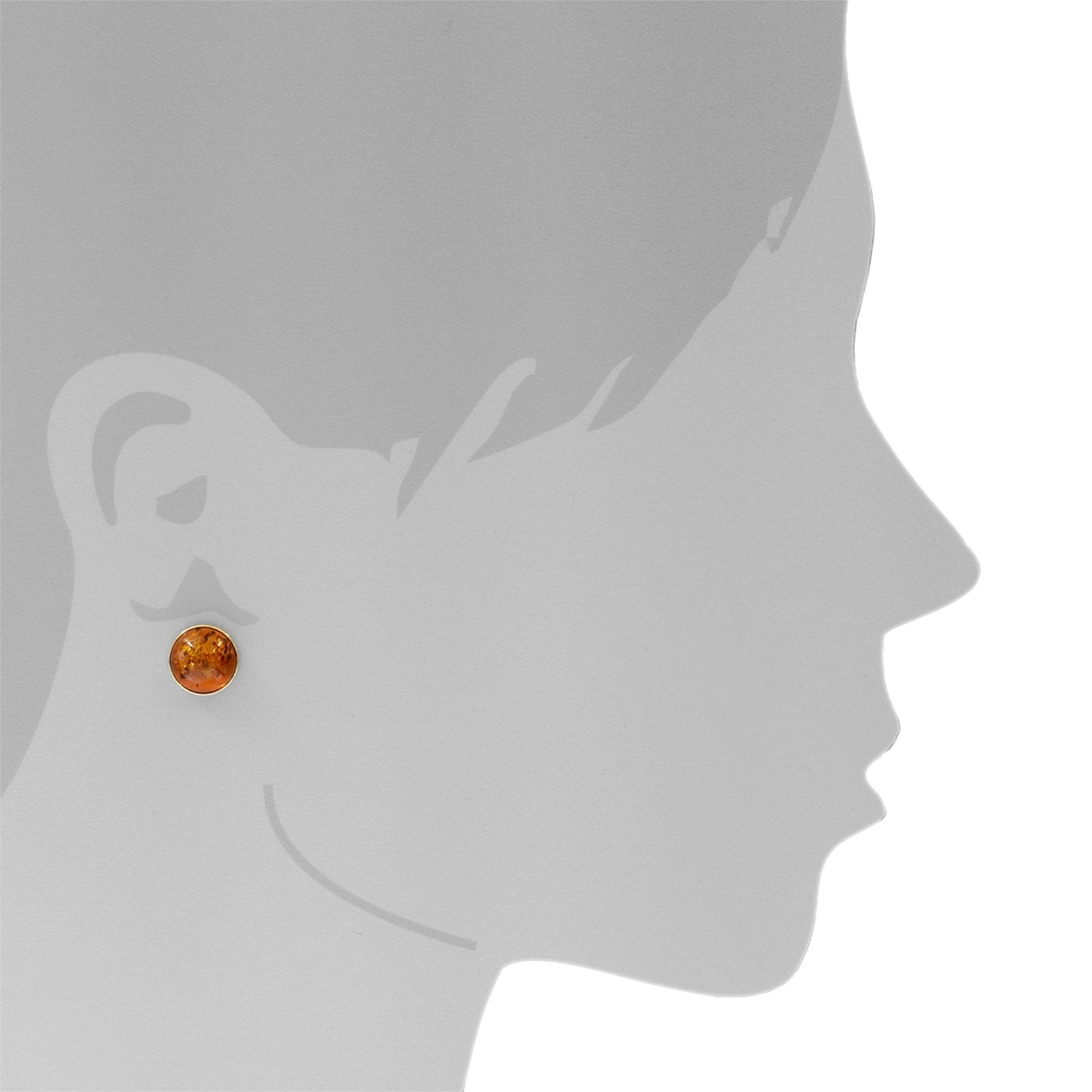 OSTSEE-SCHMUCK Paar Ohrstecker »- Classic 12 mm - Gold 333/000 - Bernstein«