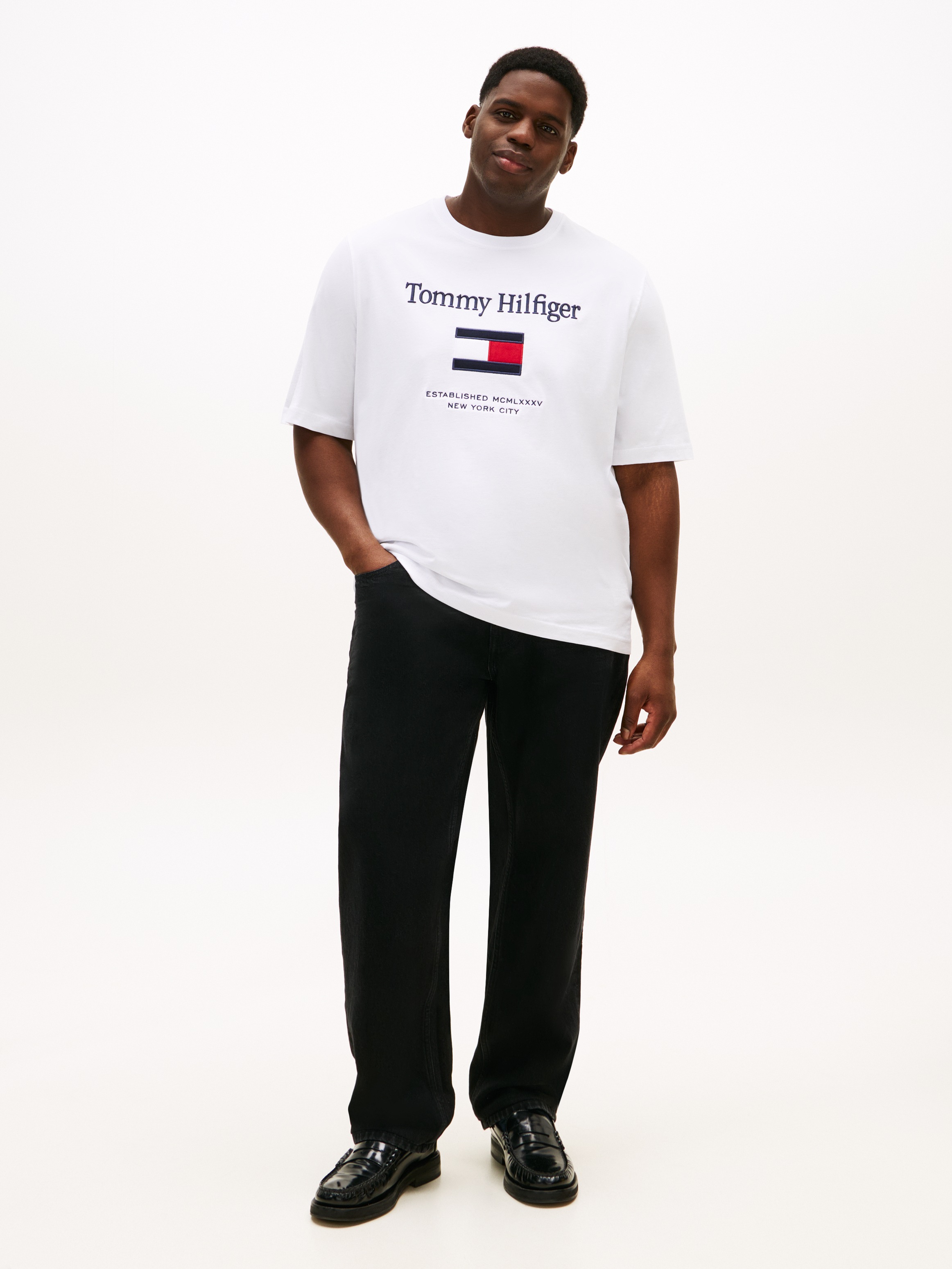 Tommy Hilfiger Big & Tall T-Shirt »BT-TOMMY EMBRO FLAG« Große Größen