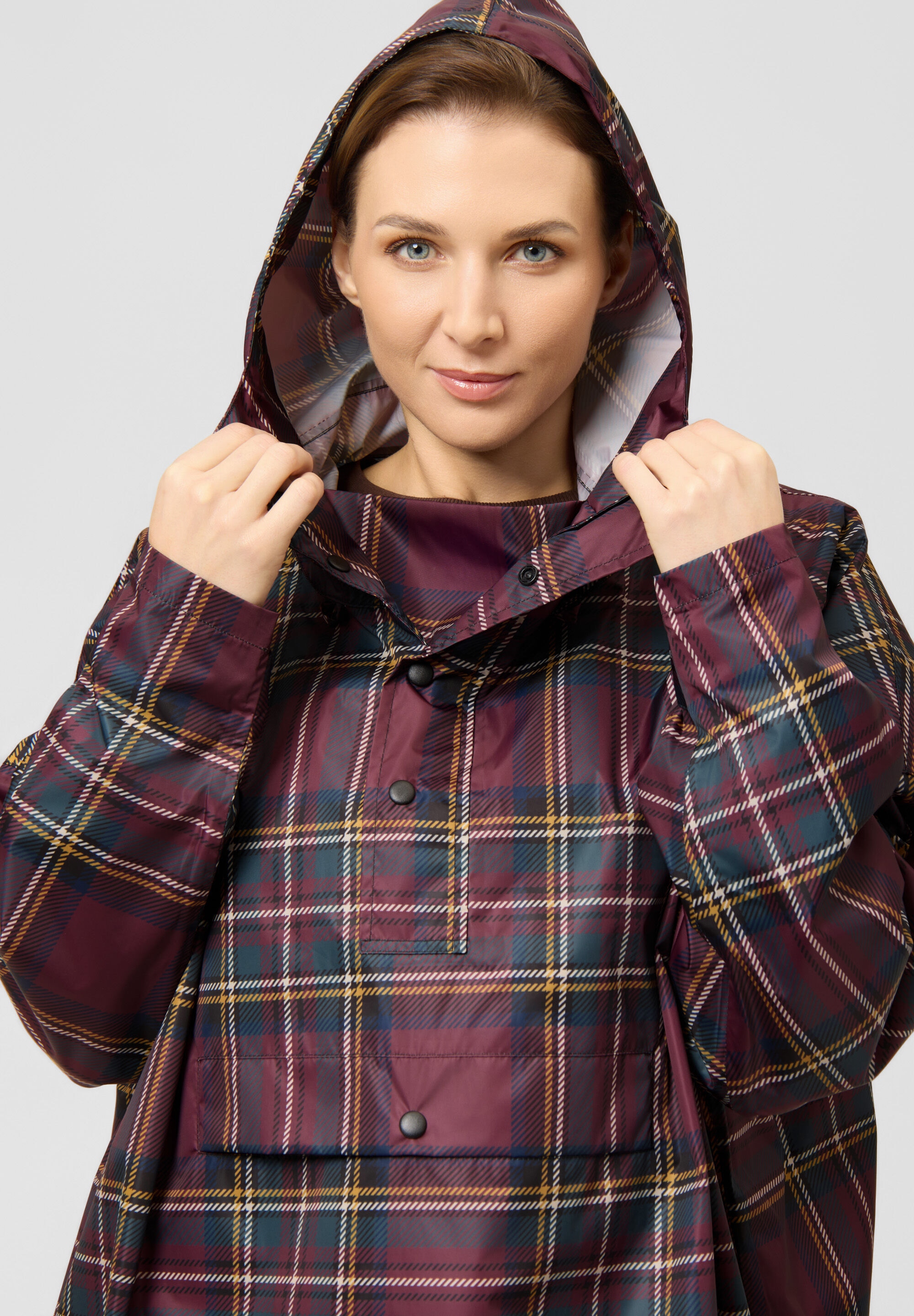 Codello Regenjacke »Codello Poncho« mit Kapuze mit Karomuster