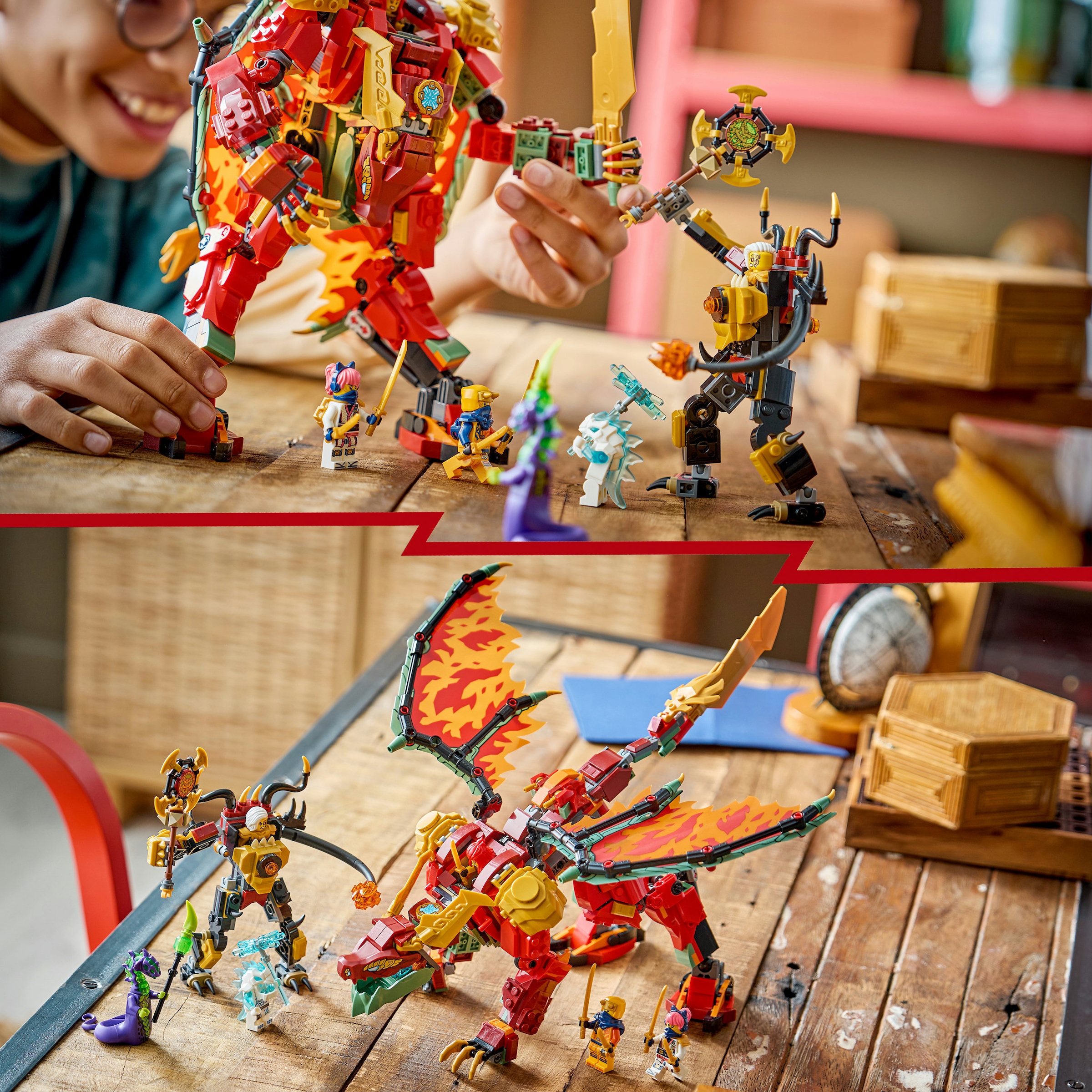 LEGO® Konstruktionsspielsteine »Wyldfyres Drachenmech (71868), LEGO Ninjago« Made in Europe